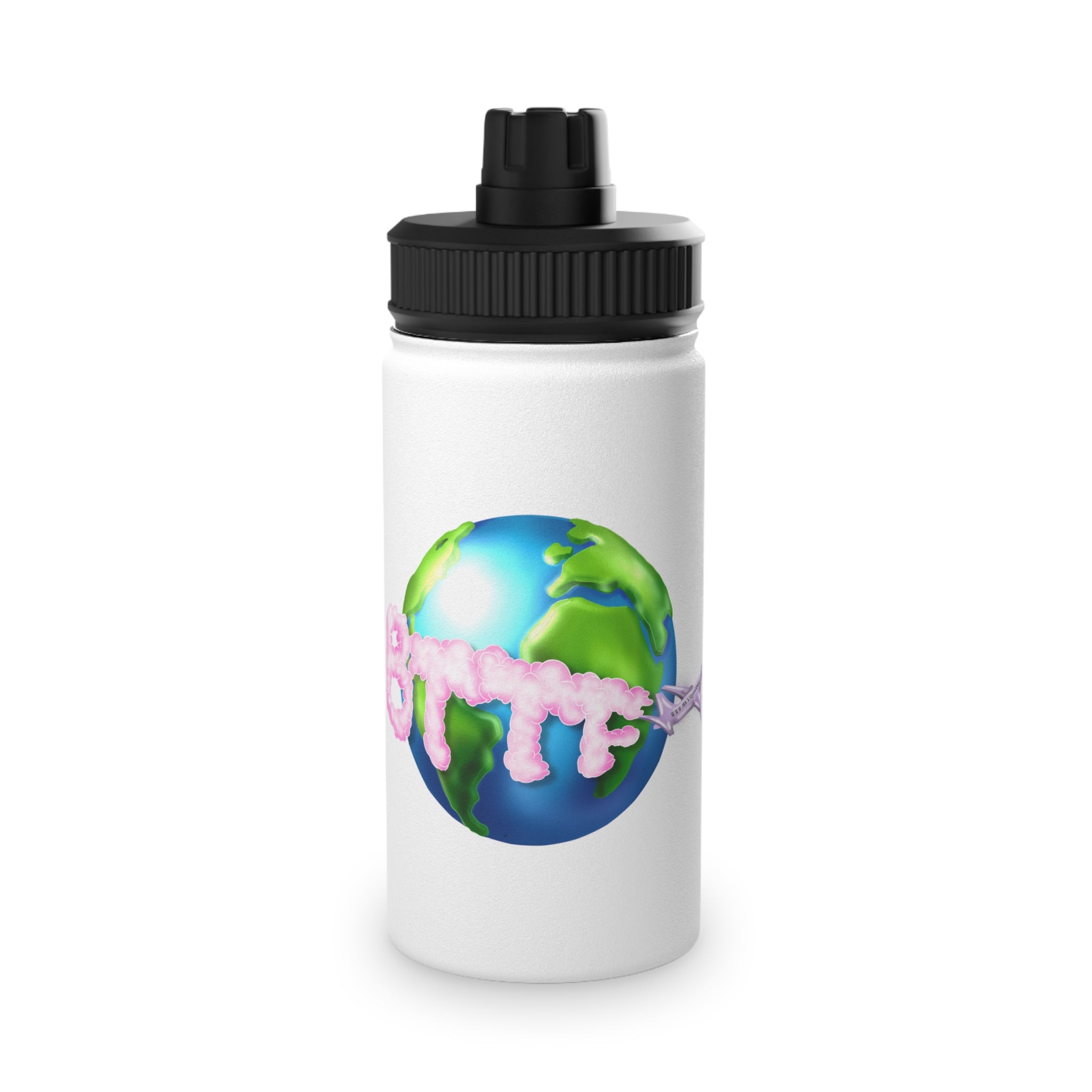 BTTF - Black Trans Travel Fund Logo Stainless Steel Sports Water Bottle