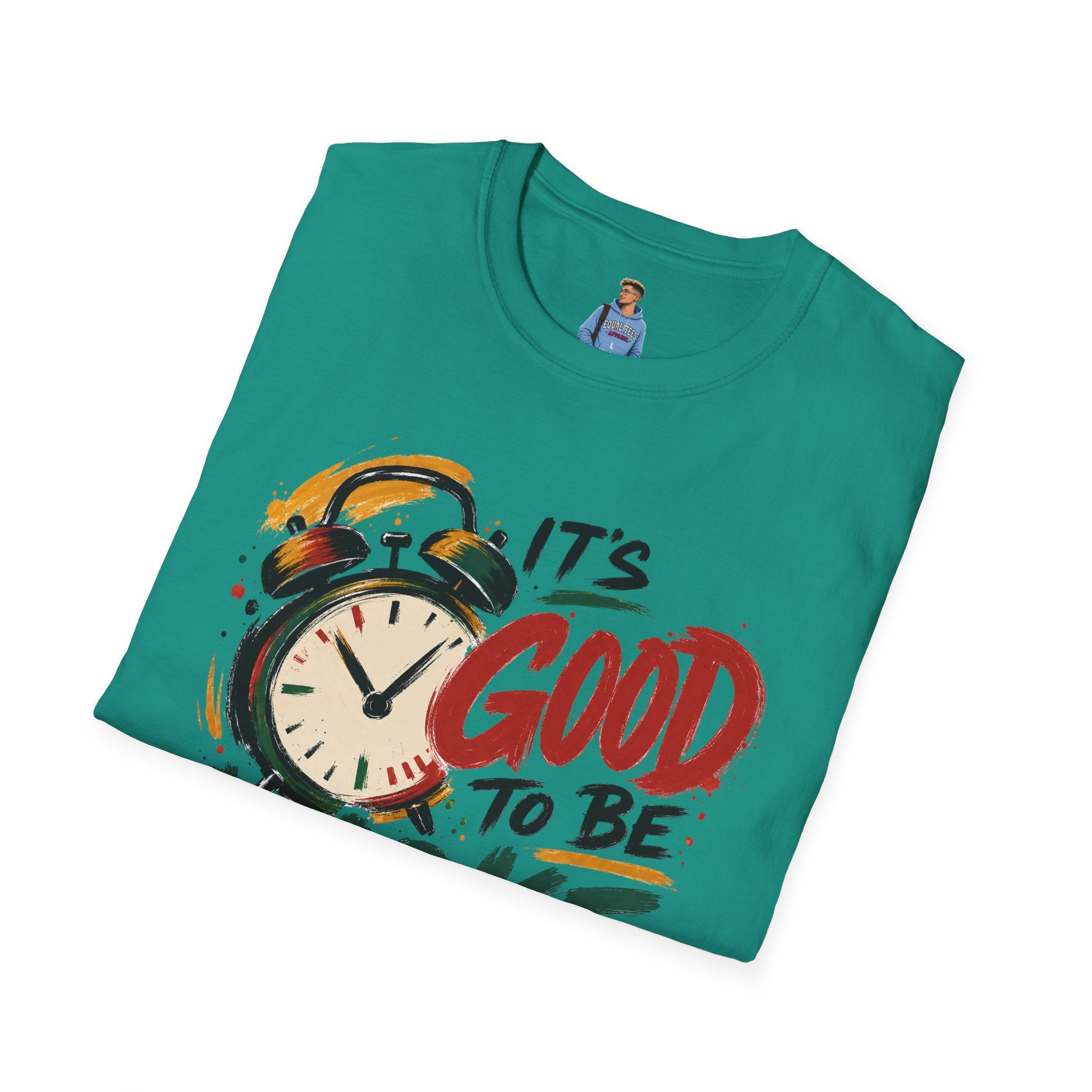 T-Shirt — "It's Good To Be Woke" Graphic Tee (Alarm Clock Design)