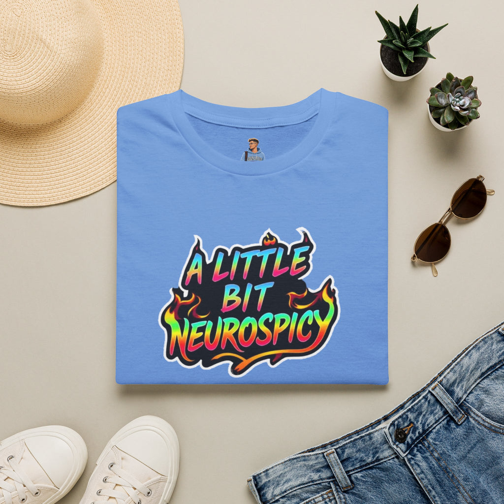 Camiseta unisex de estilo suave A Little Bit Neurospicy: camiseta gráfica divertida y peculiar para la conciencia neurodivergente