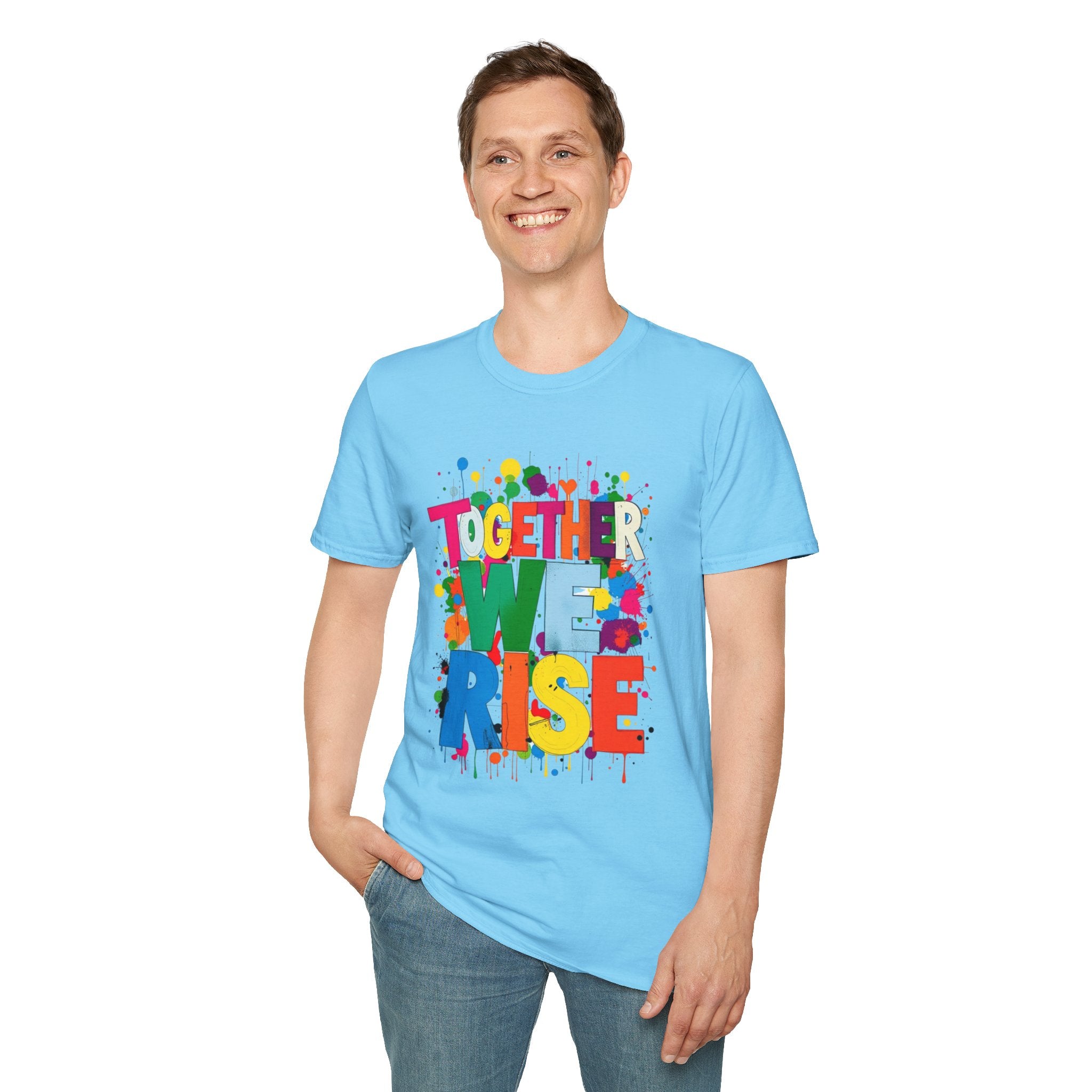 Juntos nos levantamos Camiseta unisex de estilo suave