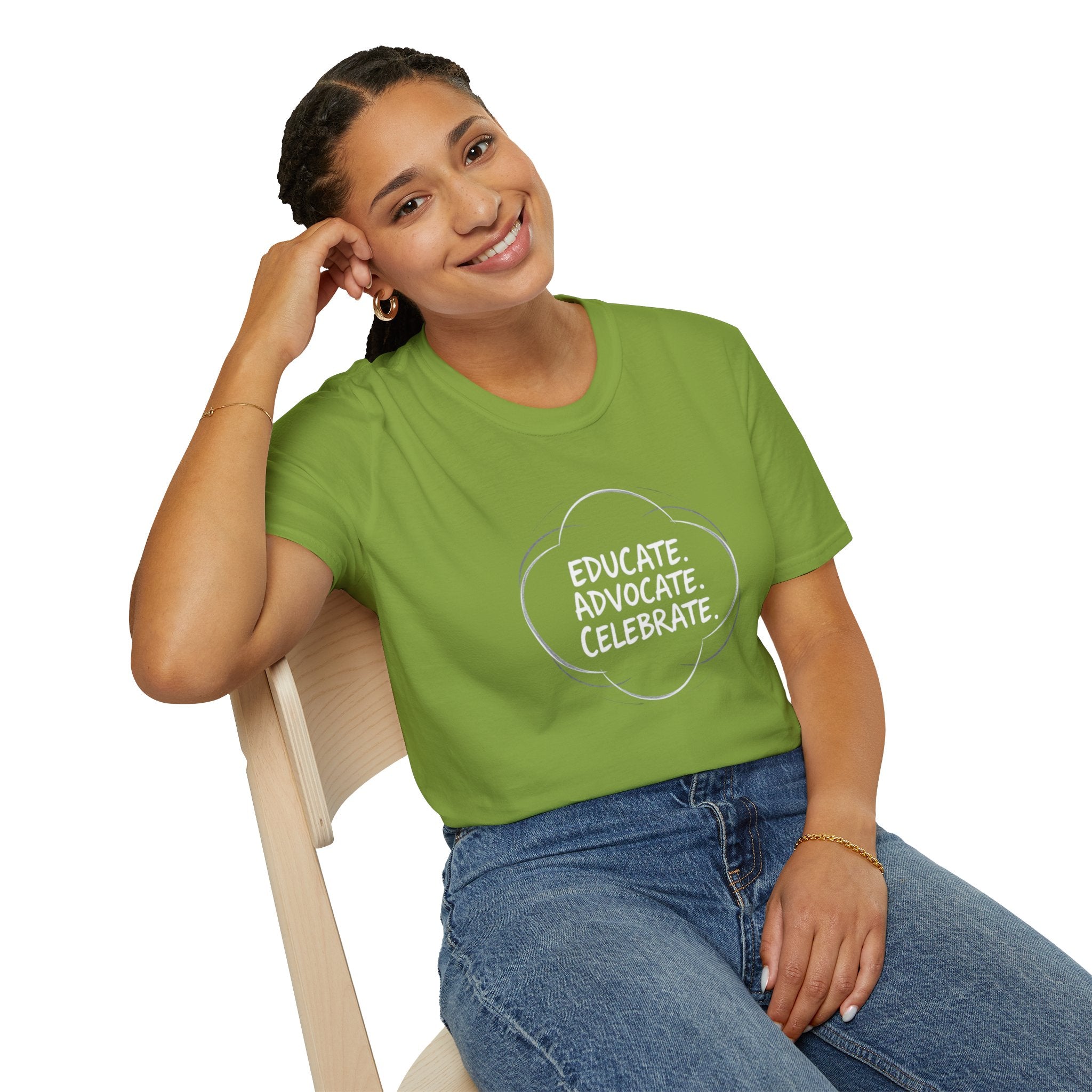 Subtle Pride Educate Advocate Celebrate Minimalist T-Shirt for Every Occasion