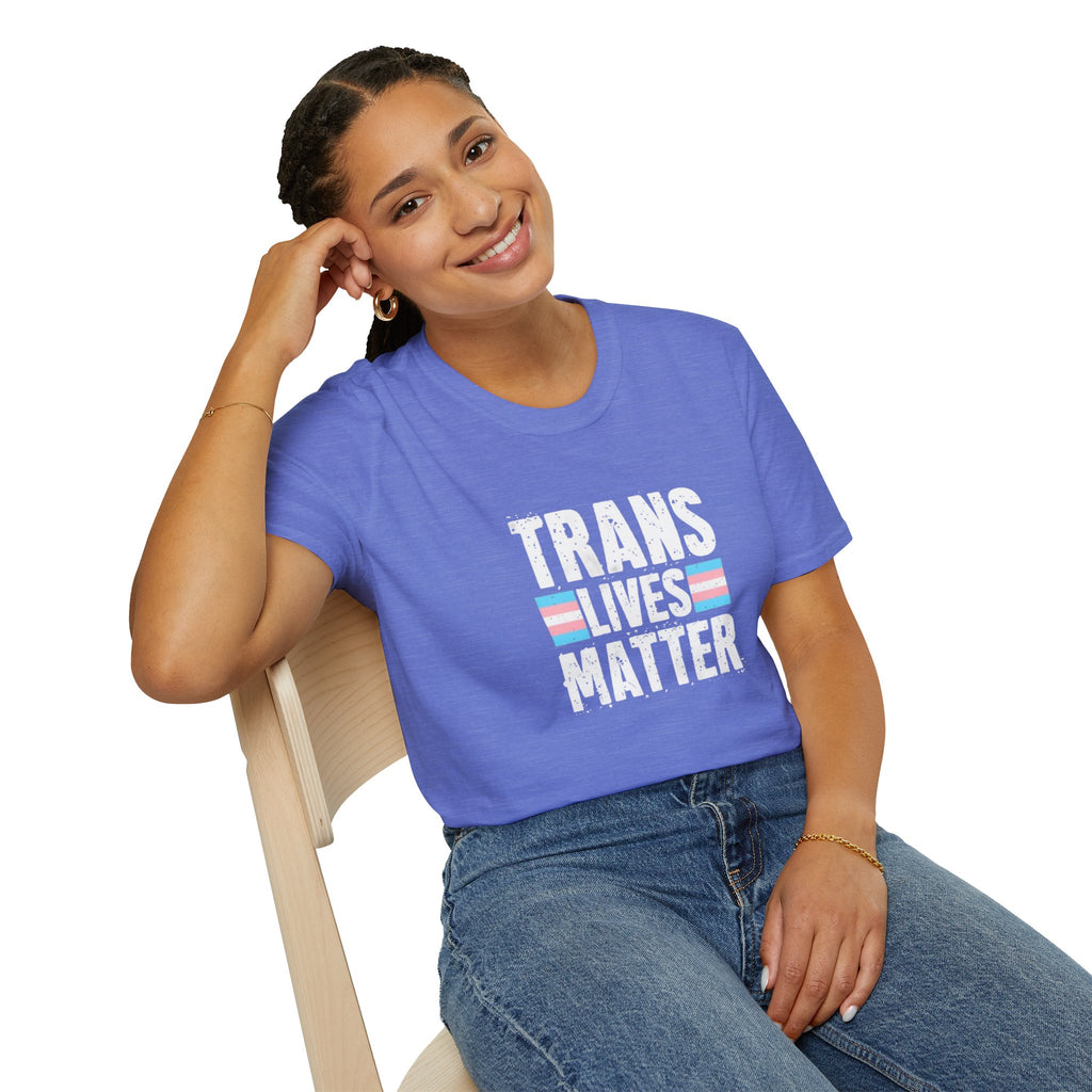 Trans Lives Matter Unisex Softstyle T-Shirt - Support LGBTQ+ Rights