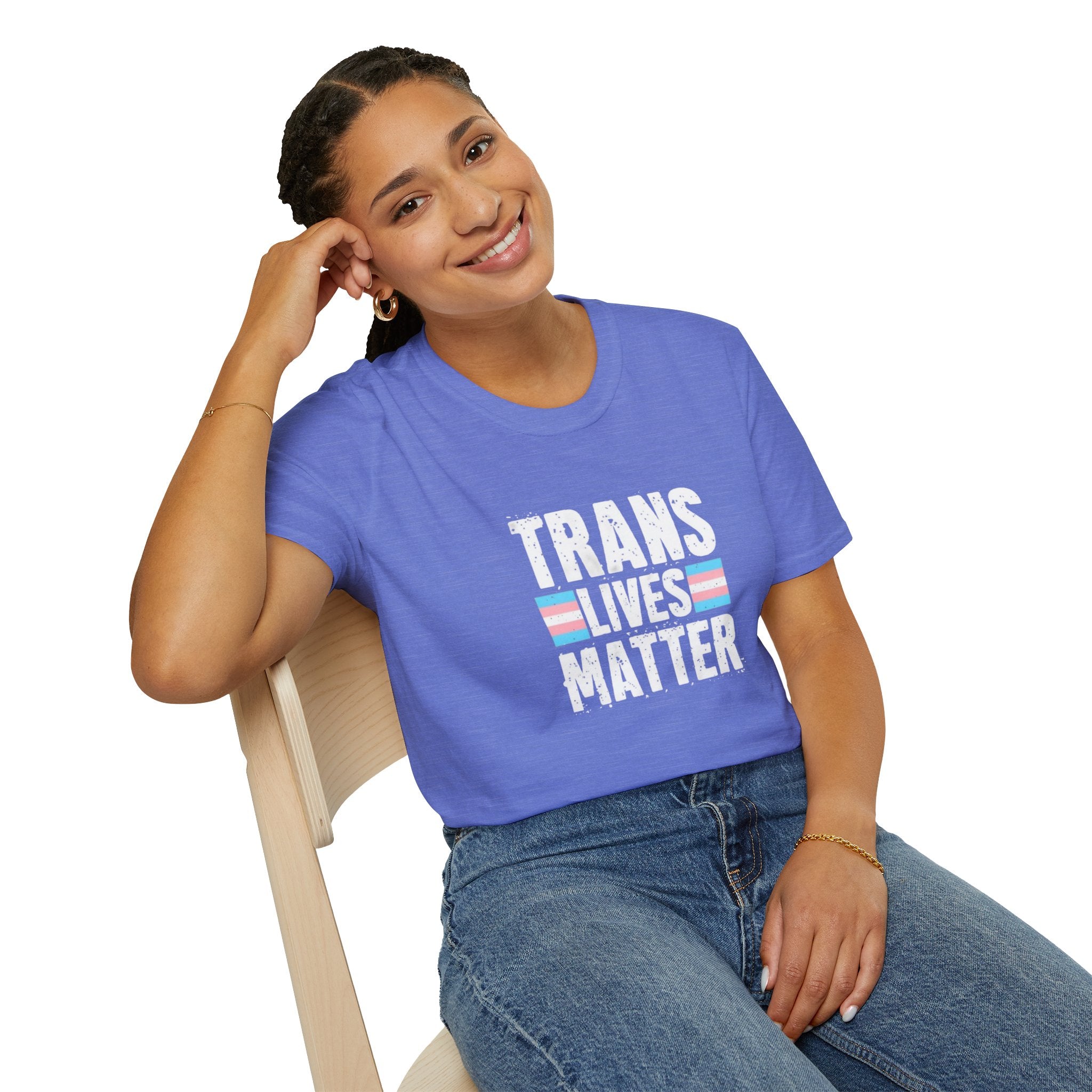 Trans Lives Matter Unisex Softstyle T-Shirt - Support LGBTQ+ Rights