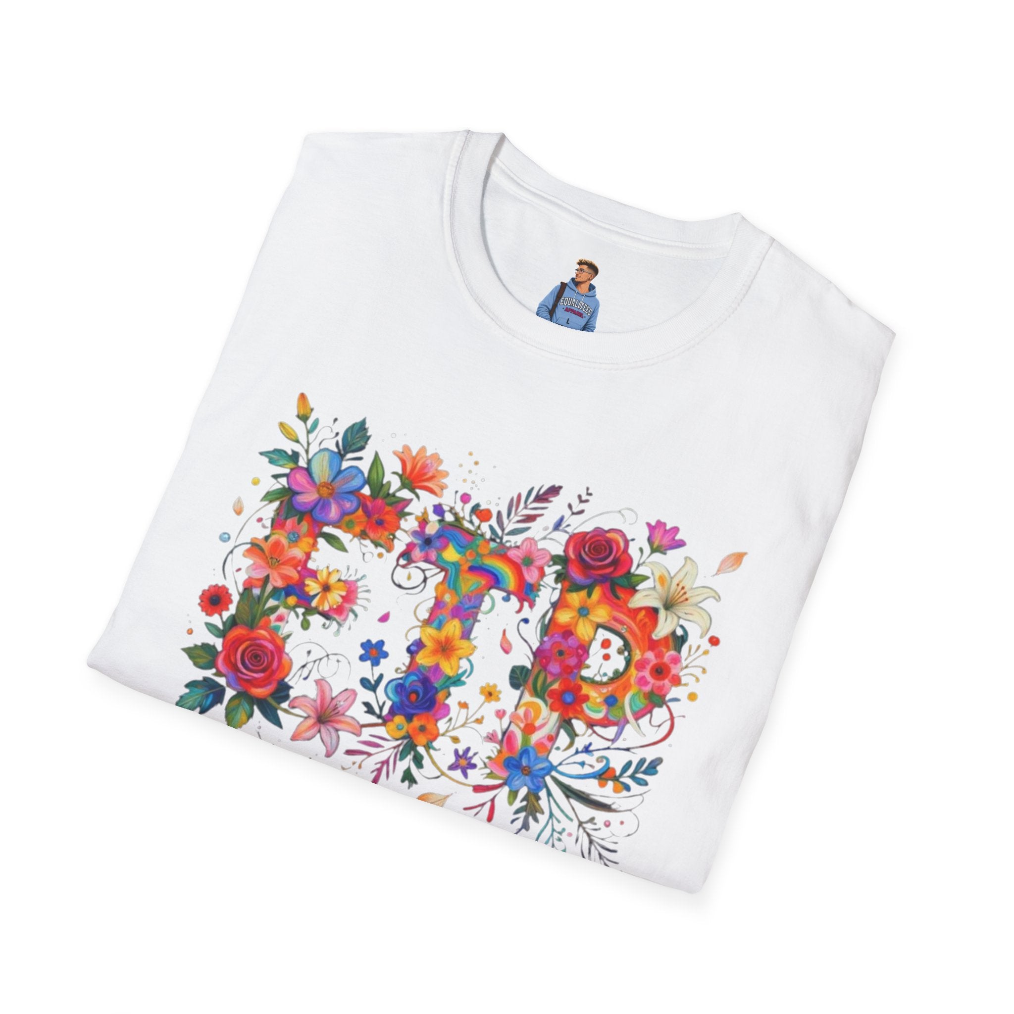 Floral 'FTP' Graphic T-Shirt