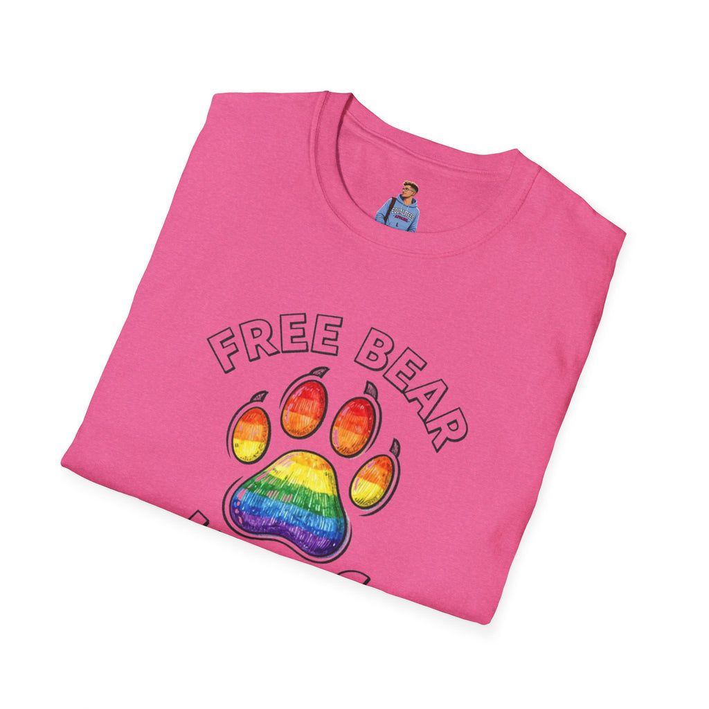Free Bear Hugs Rainbow Paw T-Shirt
