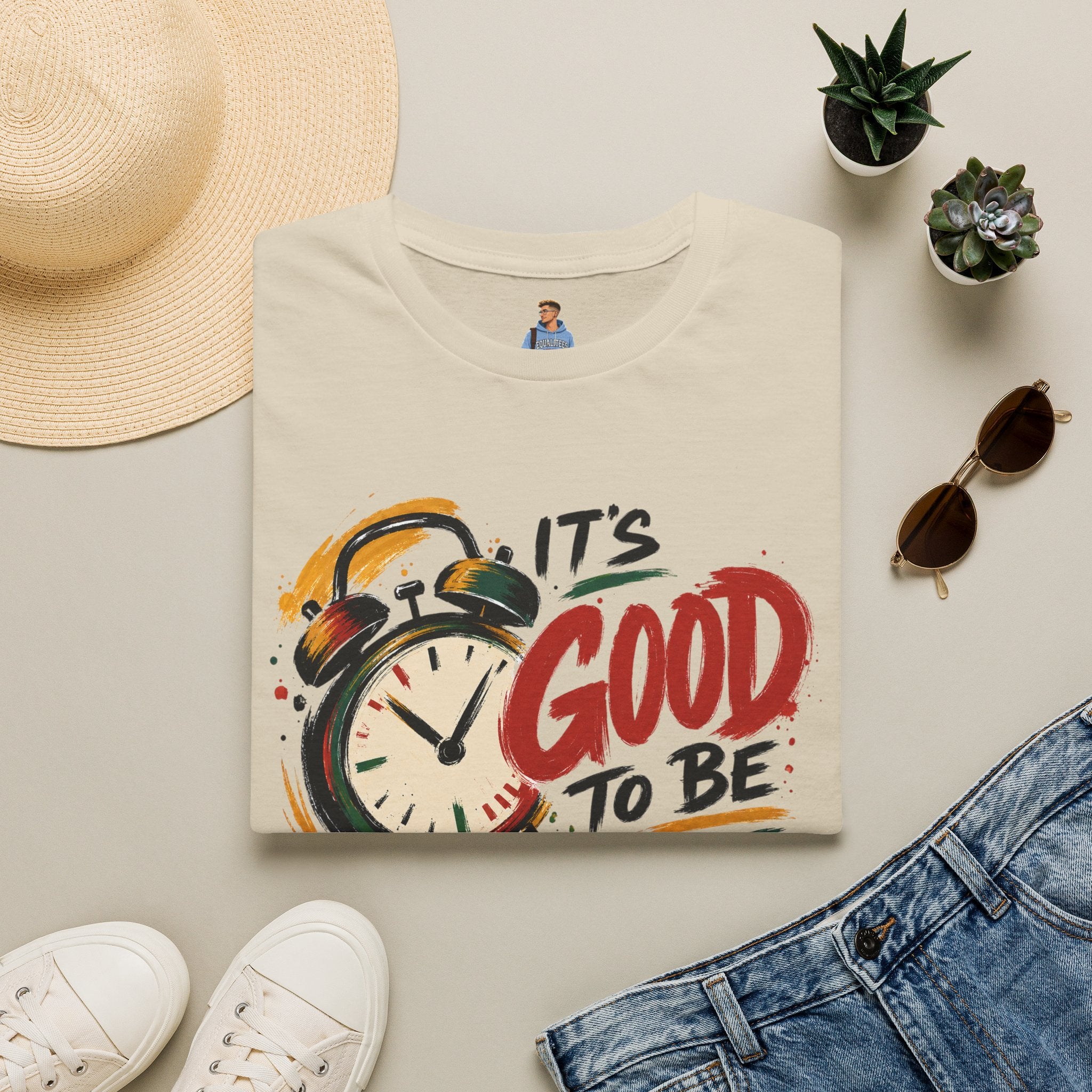 T-Shirt — "It's Good To Be Woke" Graphic Tee (Alarm Clock Design)