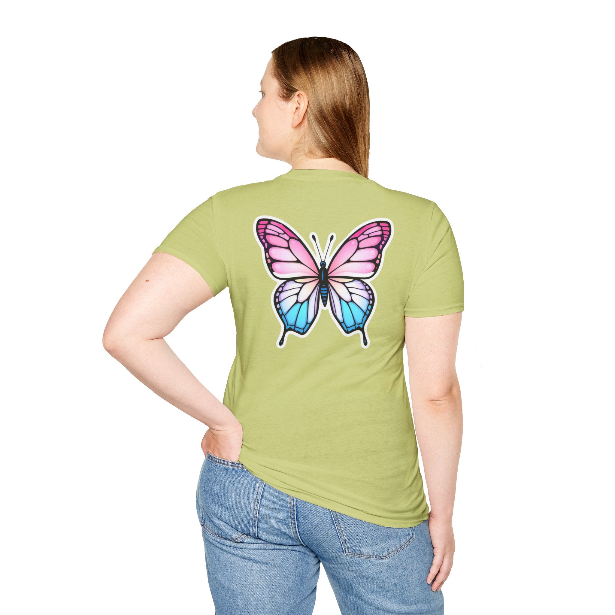 Trans Caterpillar to Butterfly Graphic T-Shirt