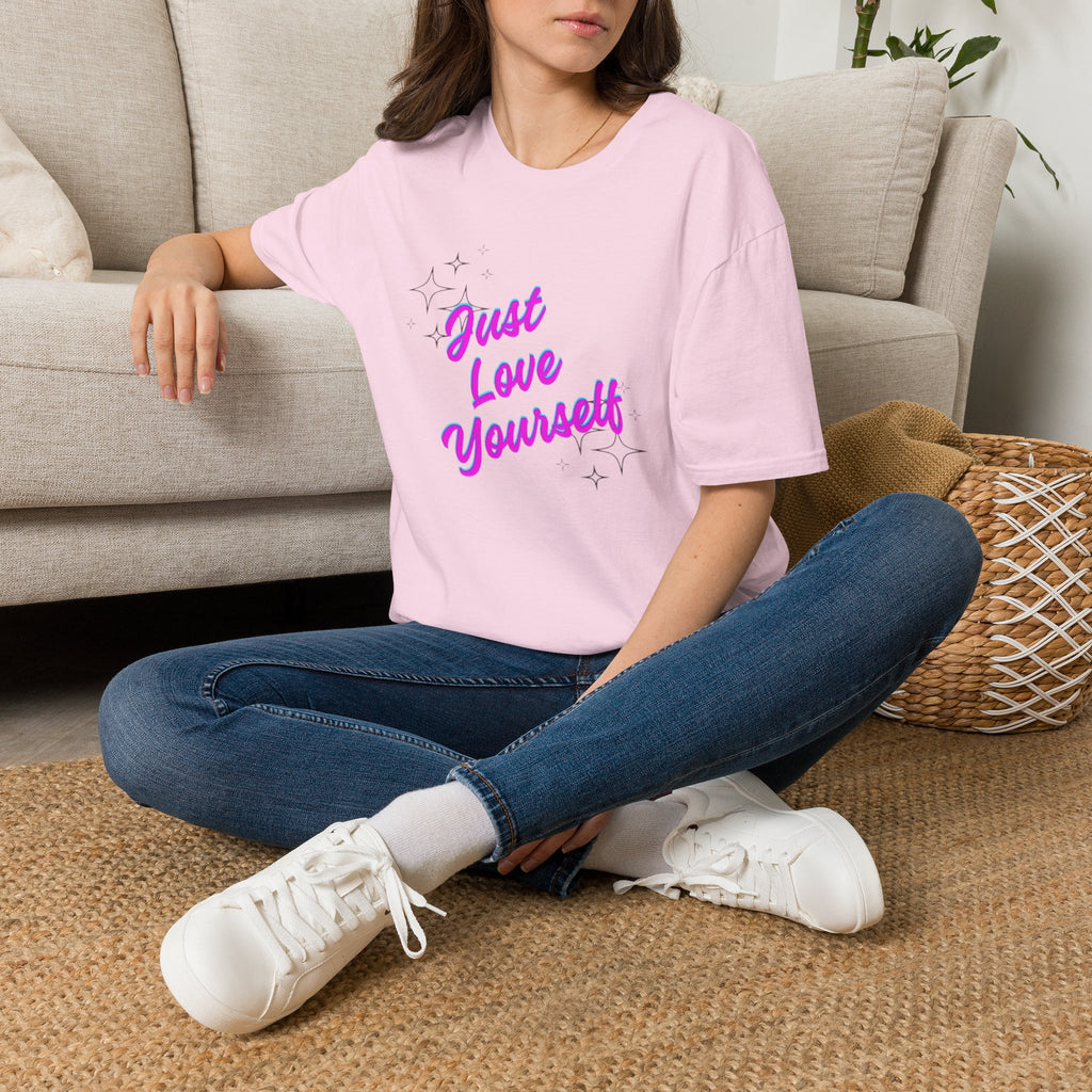 Camiseta unisex de estilo suave "Just Love Yourself": camiseta motivacional para el amor propio