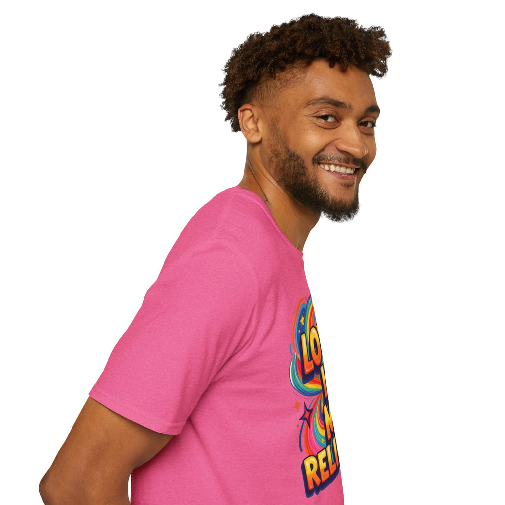 Love Is My Religion Retro Rainbow Graphic T-shirt