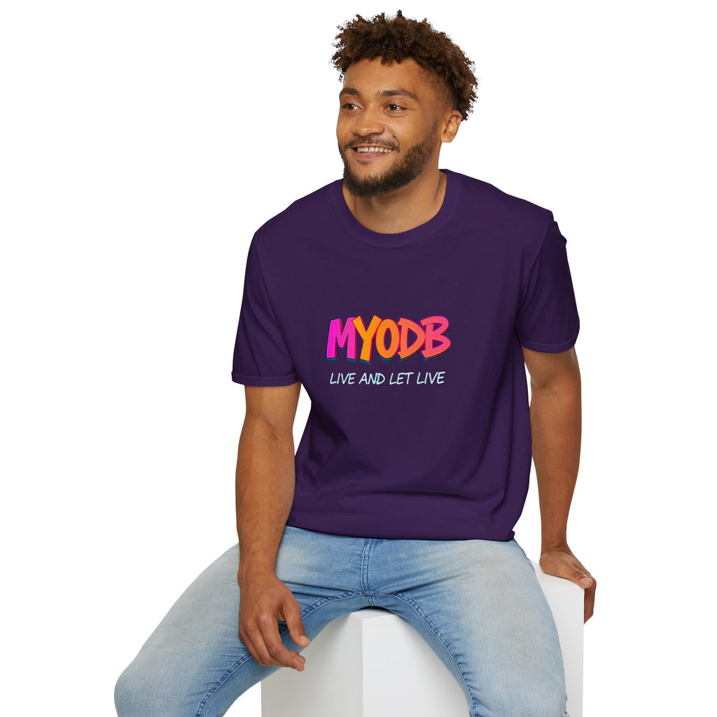 Camiseta MYODB "Vive y deja vivir" | Camiseta unisex de estilo suave | Ropa informal