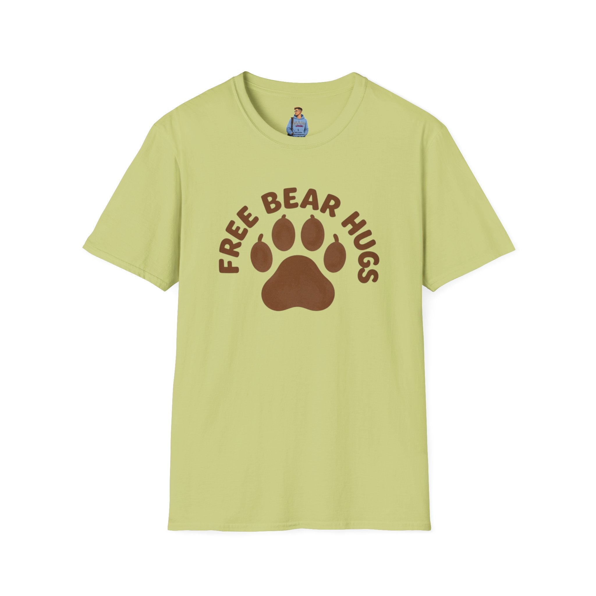 Free Bear Hugs T-Shirt — Cute Paw Print Wildlife Tee