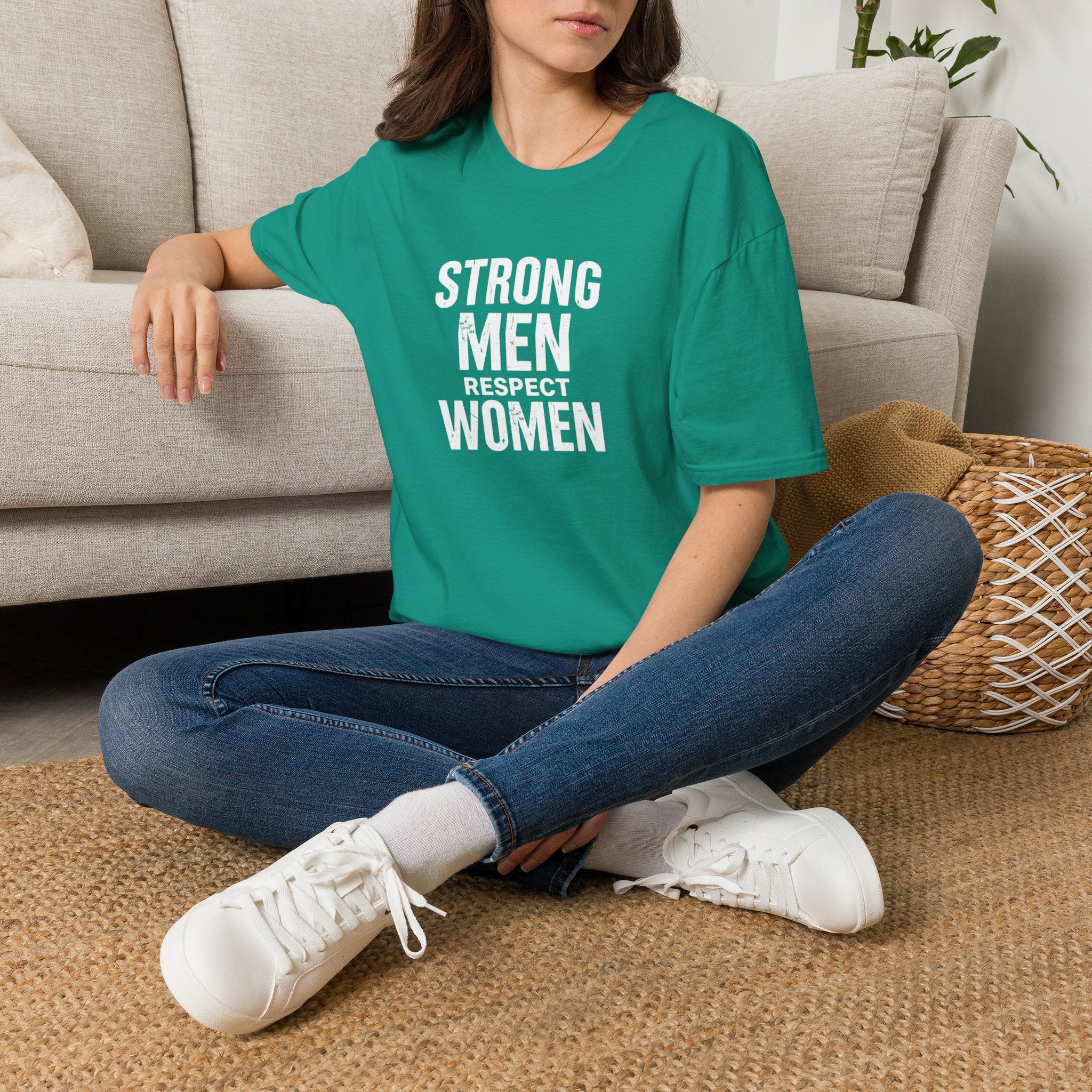 Strong Men Respect Women Statement Tee Unisex Softstyle T-Shirt