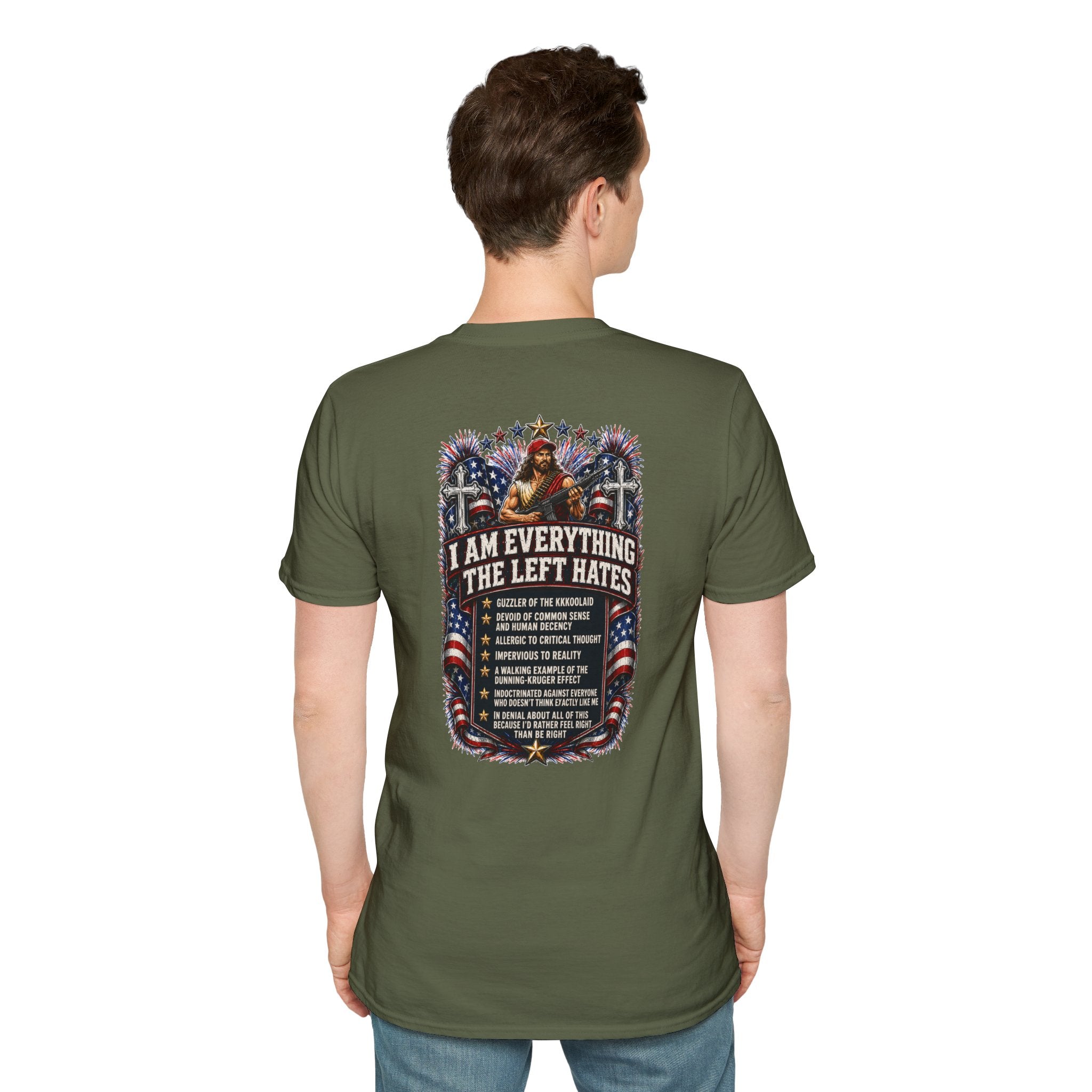 Star Spangled Awesome Graphic Tee ("Proud to Be Delusional Bootlicking Nazi Trash")