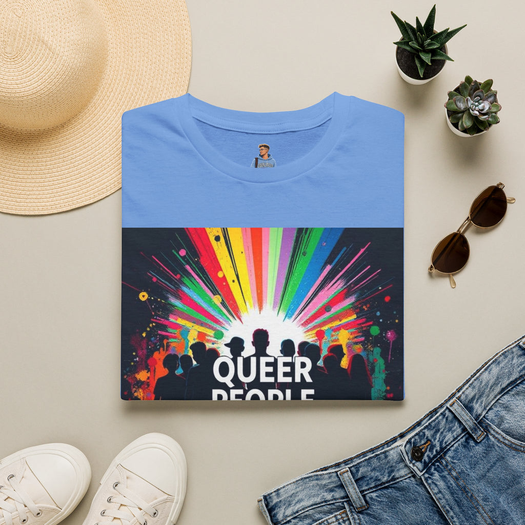 Unisex Softstyle T-Shirt - 'Queer People Belong Everywhere' Pride Graphic Tee