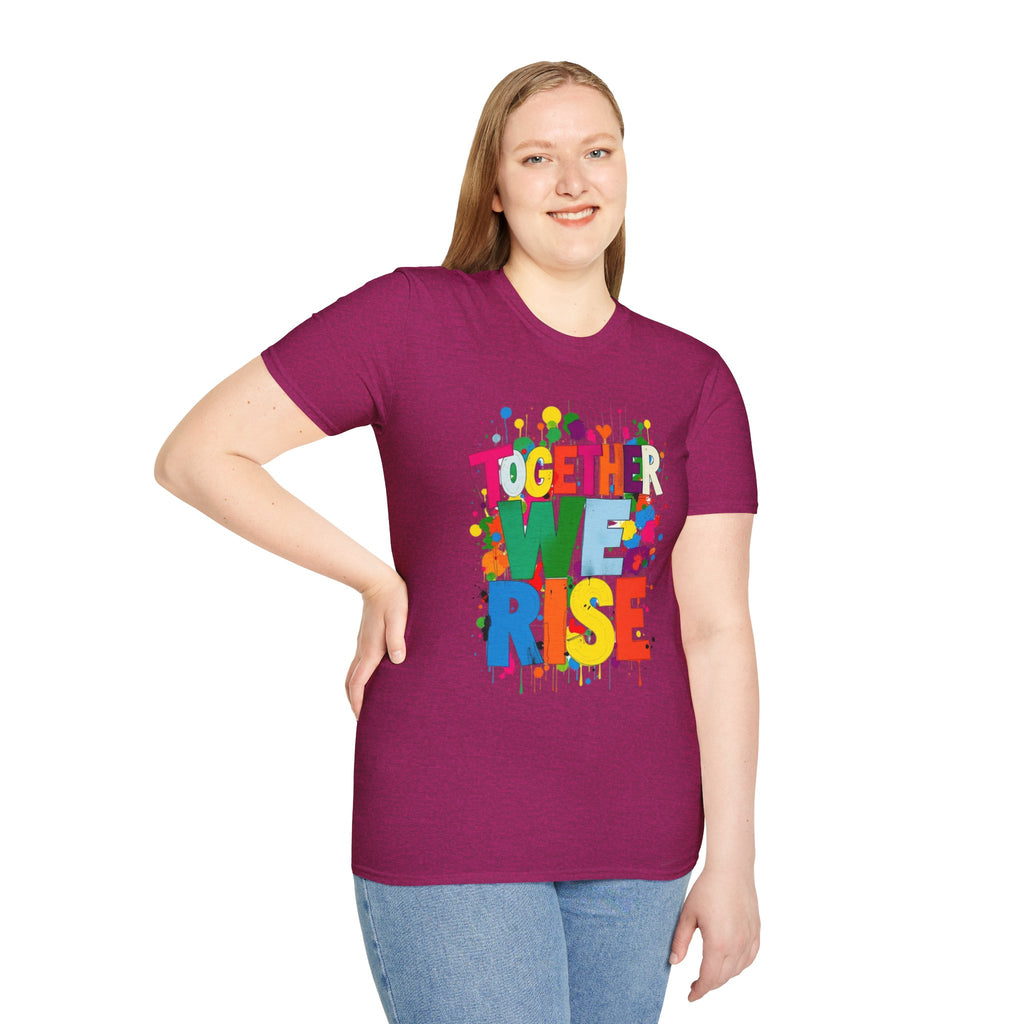 Juntos nos levantamos Camiseta unisex de estilo suave