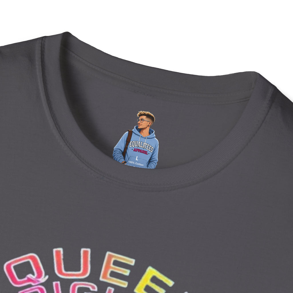 Unisex Softstyle T-Shirt - Queer Rights Are Human Rights Statement Tee