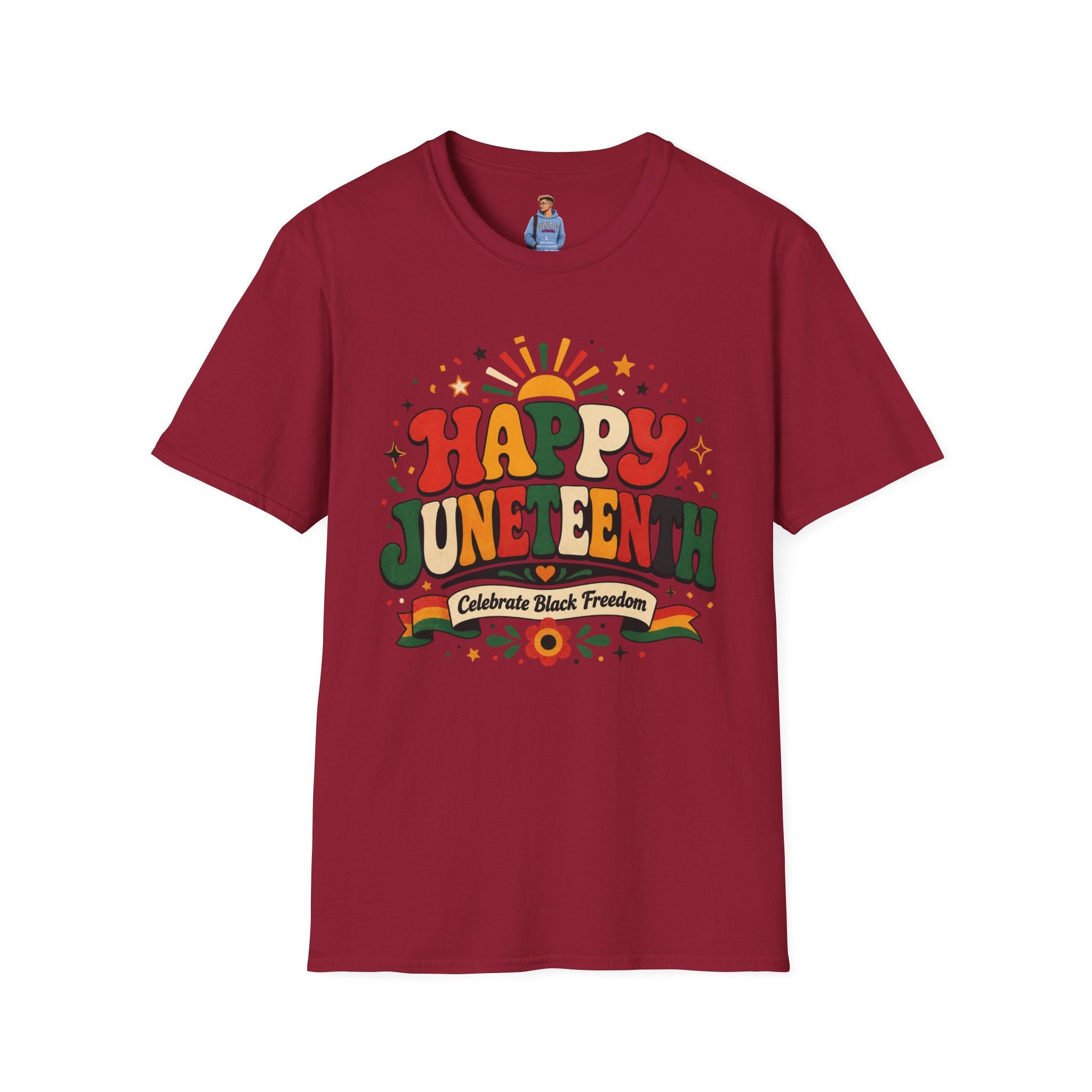 Juneteenth T-Shirt - "Happy Juneteenth" Retro Celebration Tee