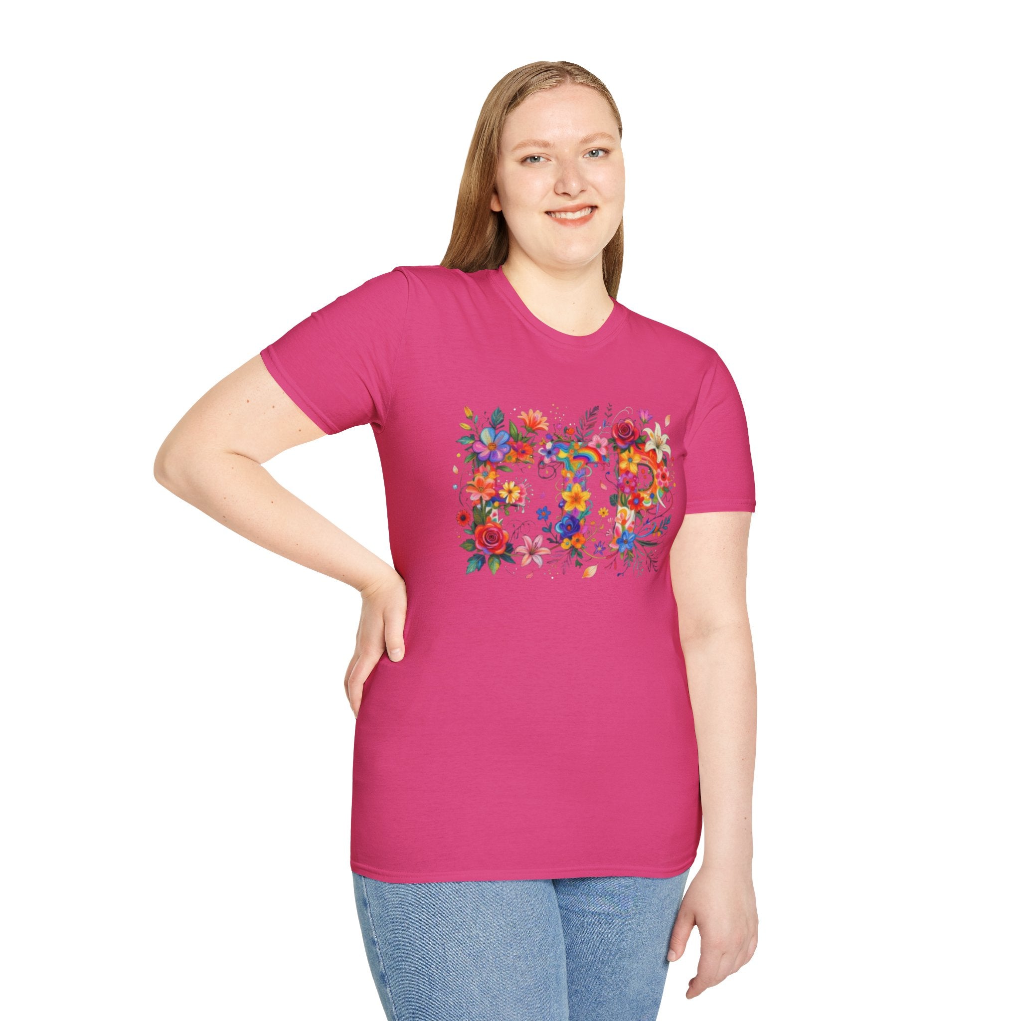 Floral 'FTP' Graphic T-Shirt