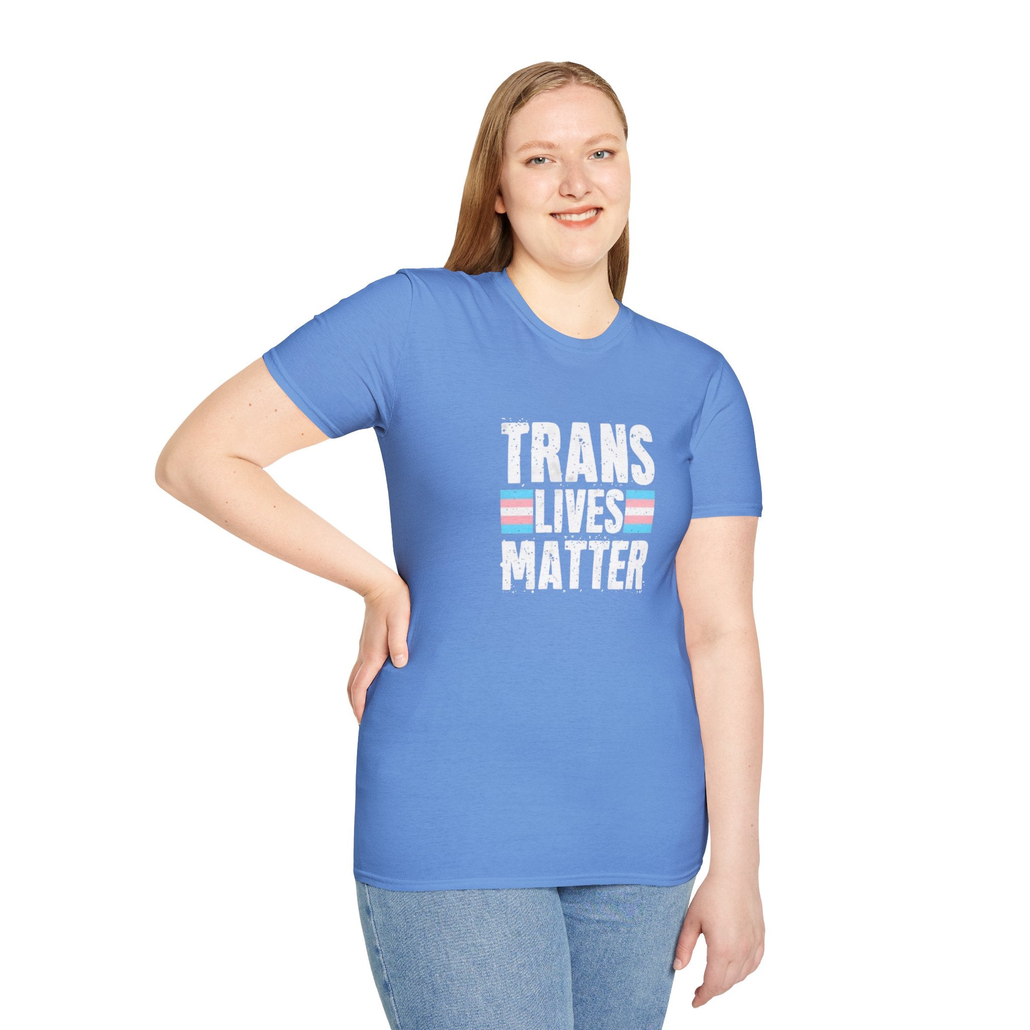 Trans Lives Matter Unisex Softstyle T-Shirt - Support LGBTQ+ Rights