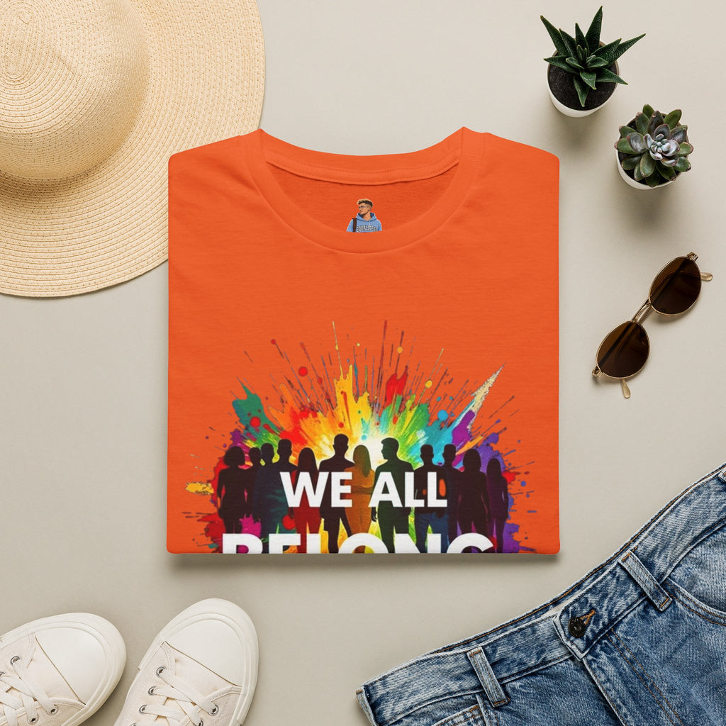 We All Belong Unisex Softstyle T-Shirt - Colorful Pride Tee