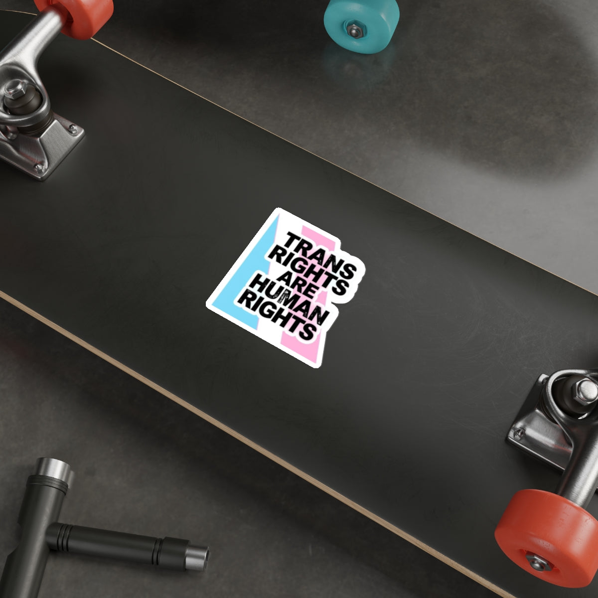 Die-Cut Stickers - TRANS RIGHTS ARE HUMAN RIGHTS - EqualiTees.Me