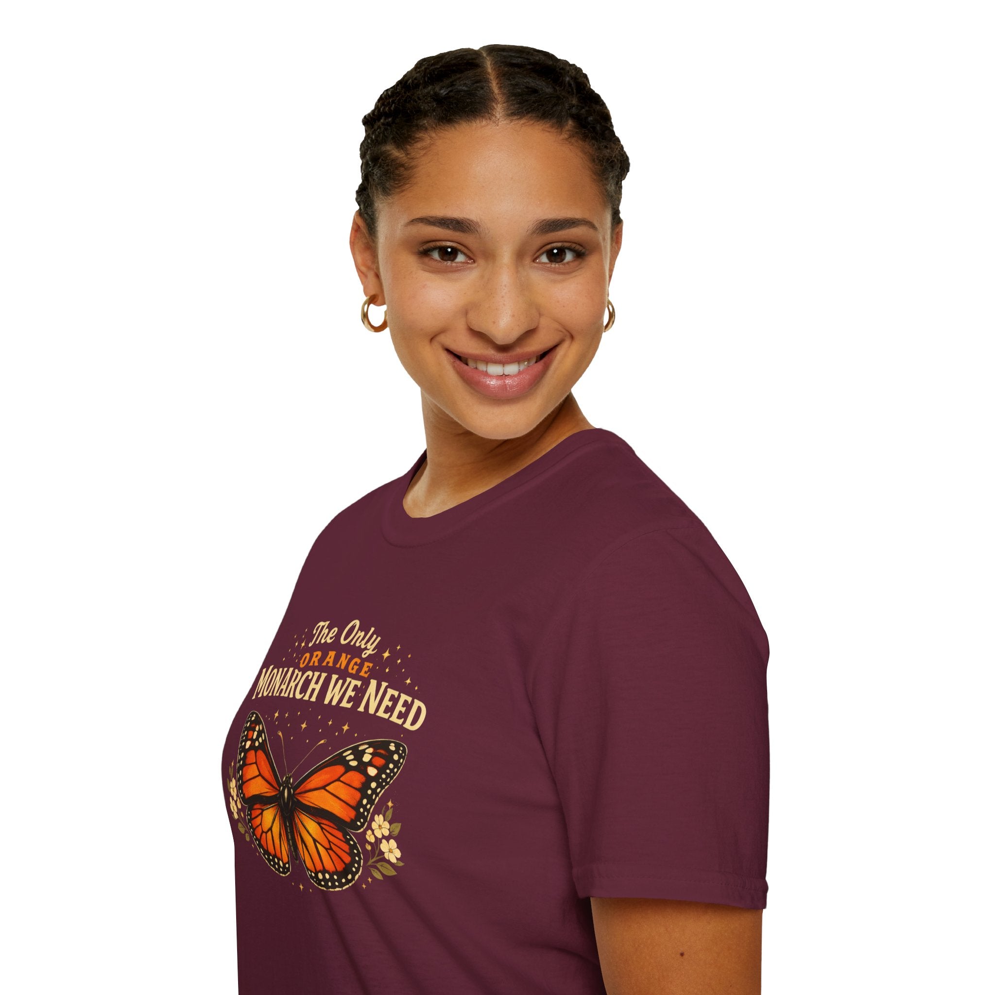 Monarch Butterfly T-Shirt — "The Only Orange Monarch We Need" No Kings Tee