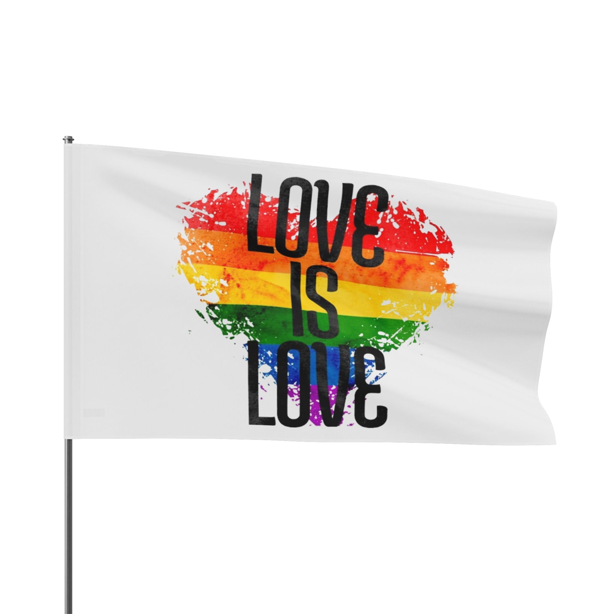 Love is Love Pride Flag - Aesthetic LGBTQ+ Banner for Celebration & Home Decor - EqualiTees.Me