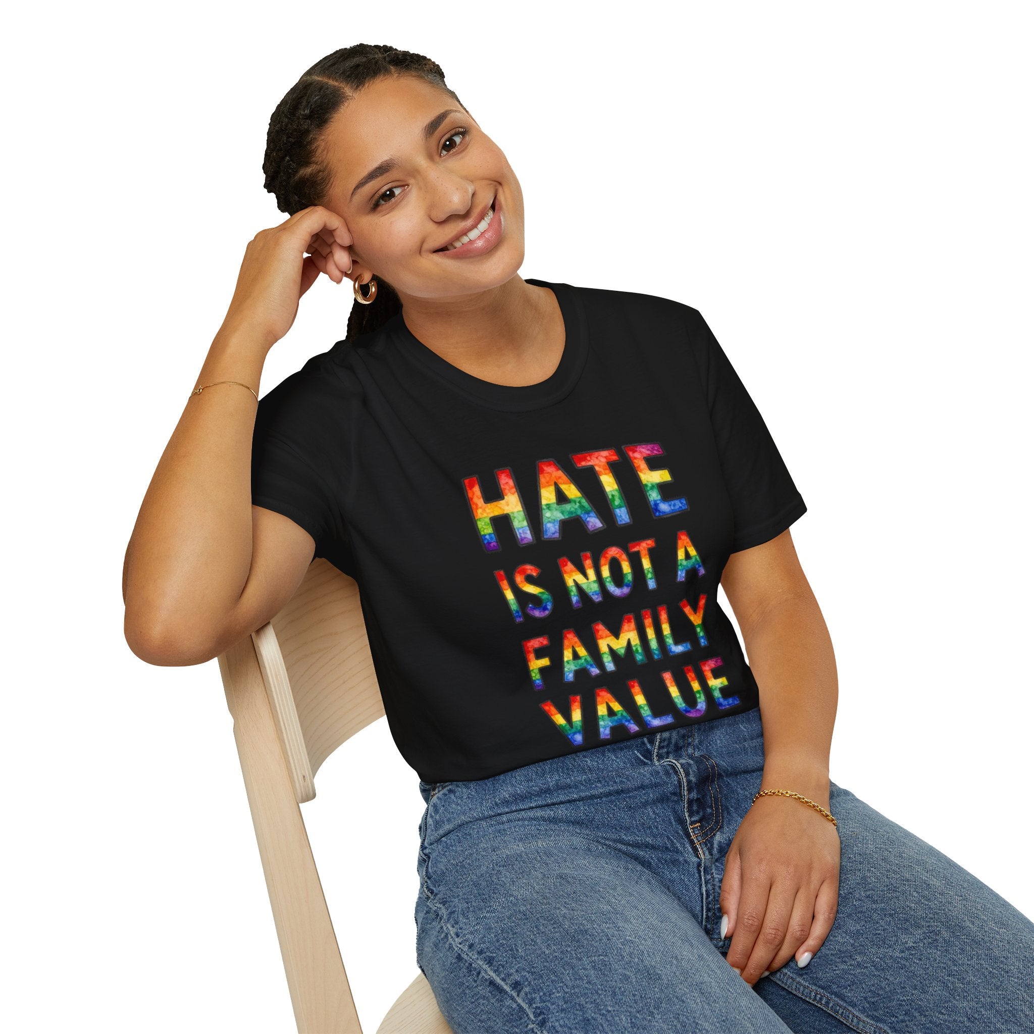 Hate Is Not A Family Value Rainbow Pride T-Shirt