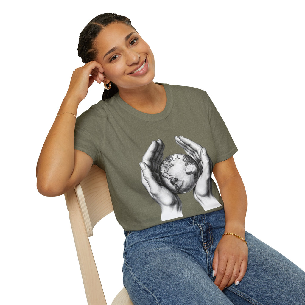 Earth in Your Hands T-Shirt — Protect the Planet Graphic Tee