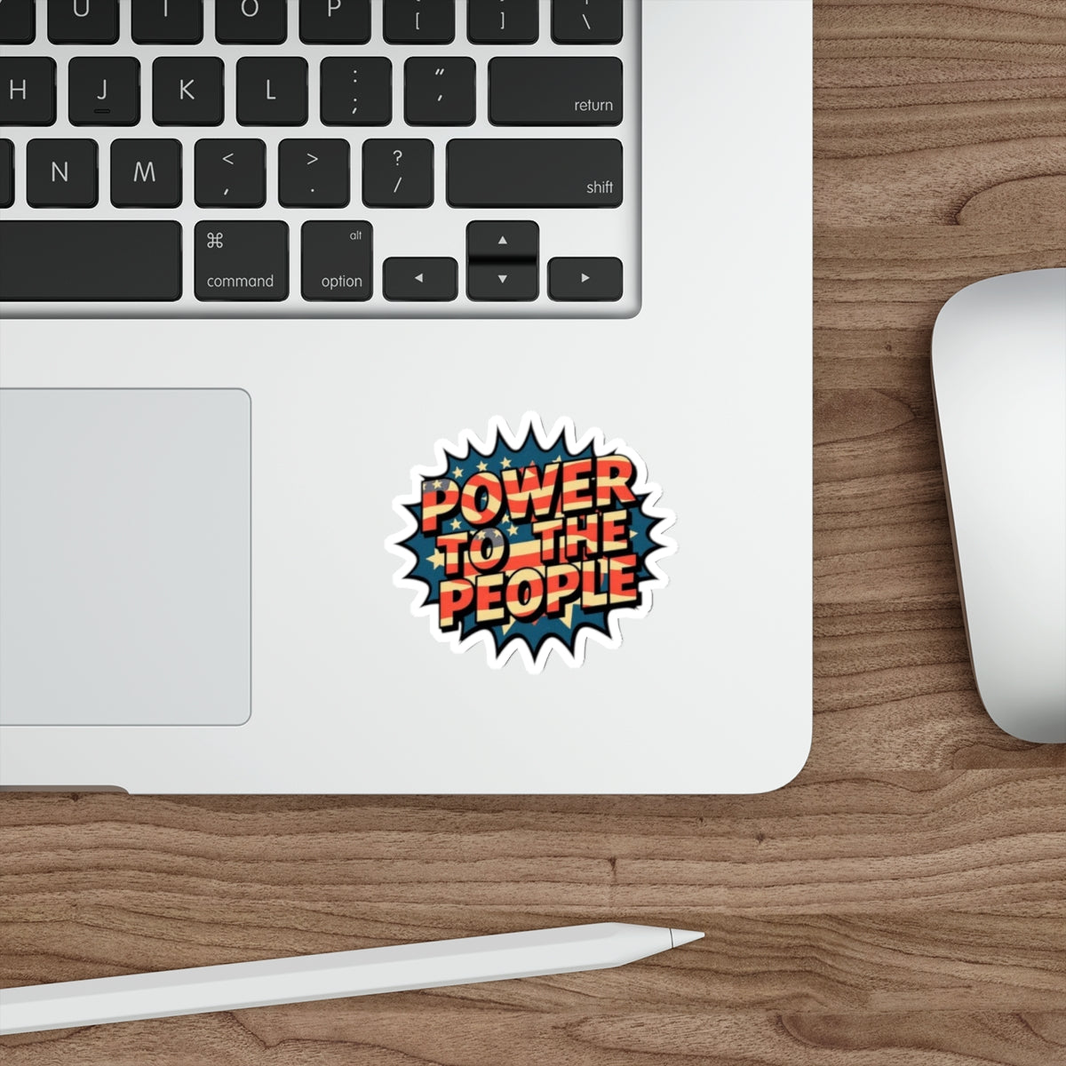 Die-Cut Stickers -  Power to the People Comic Splash Protest Sticker - EqualiTees.Me