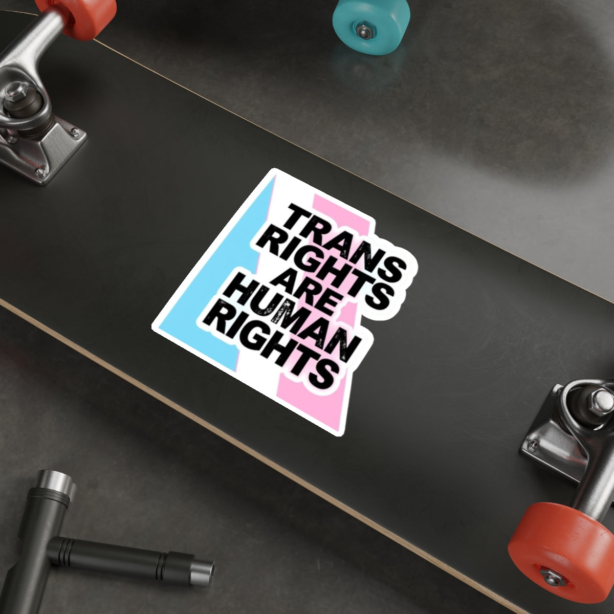 Die-Cut Stickers - TRANS RIGHTS ARE HUMAN RIGHTS - EqualiTees.Me