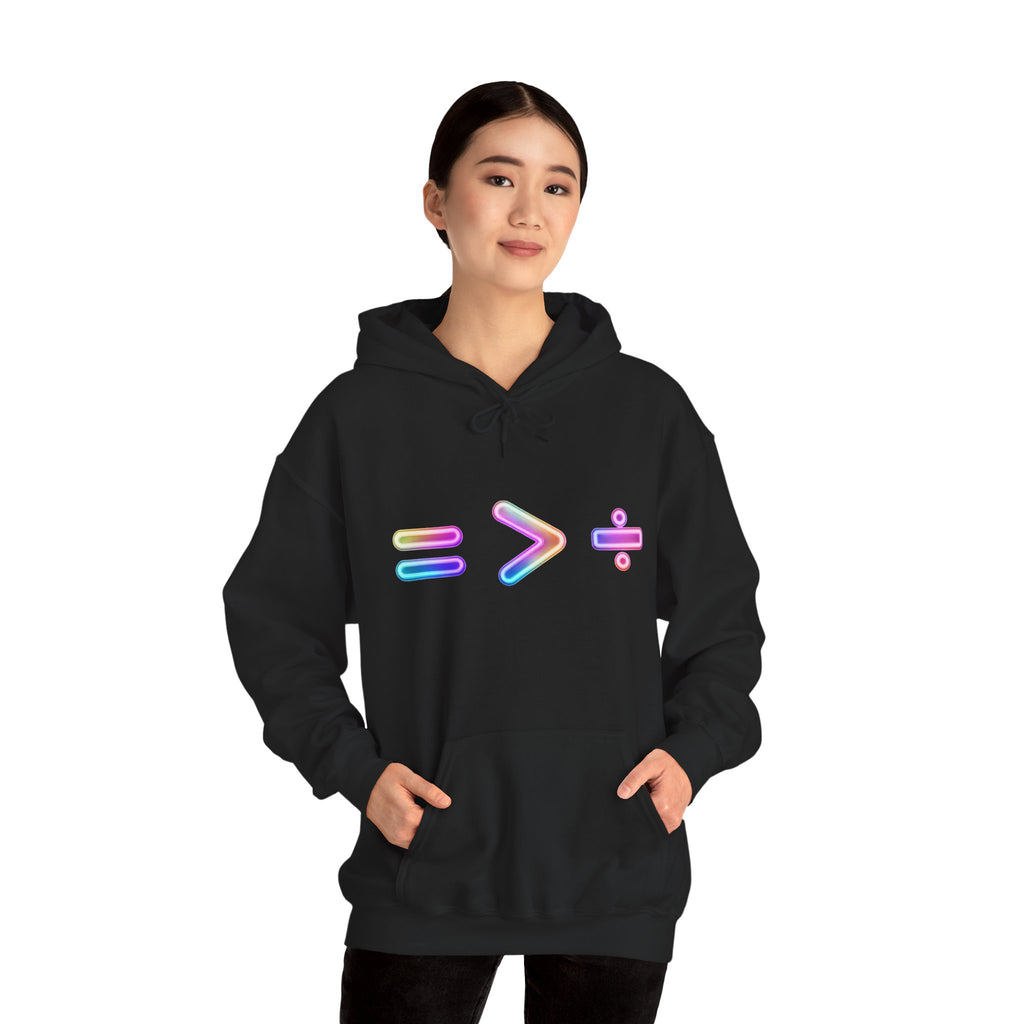 Equality is Greater than Division Neon Style Pullover Hoodie