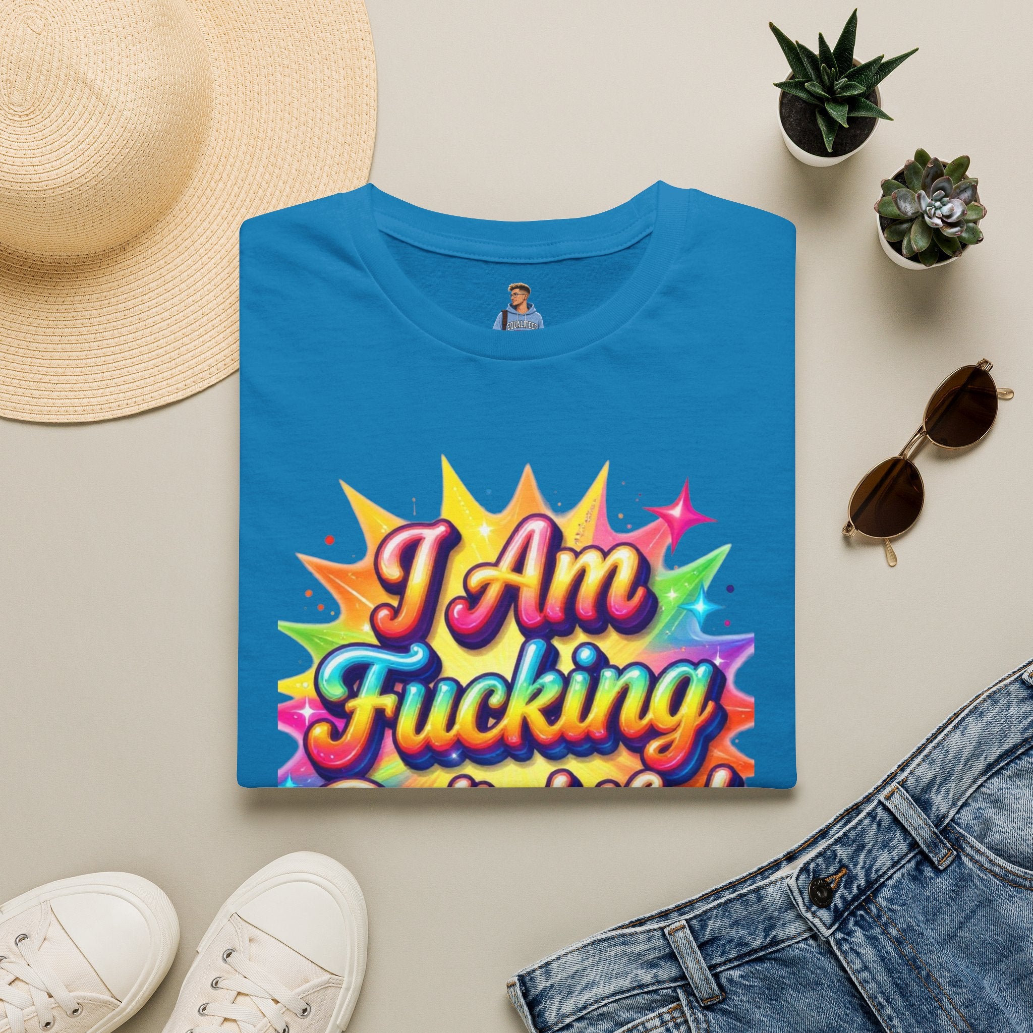 I Am Fucking Delightful T-Shirt - Bold Rainbow Self-Love Graphic Tee