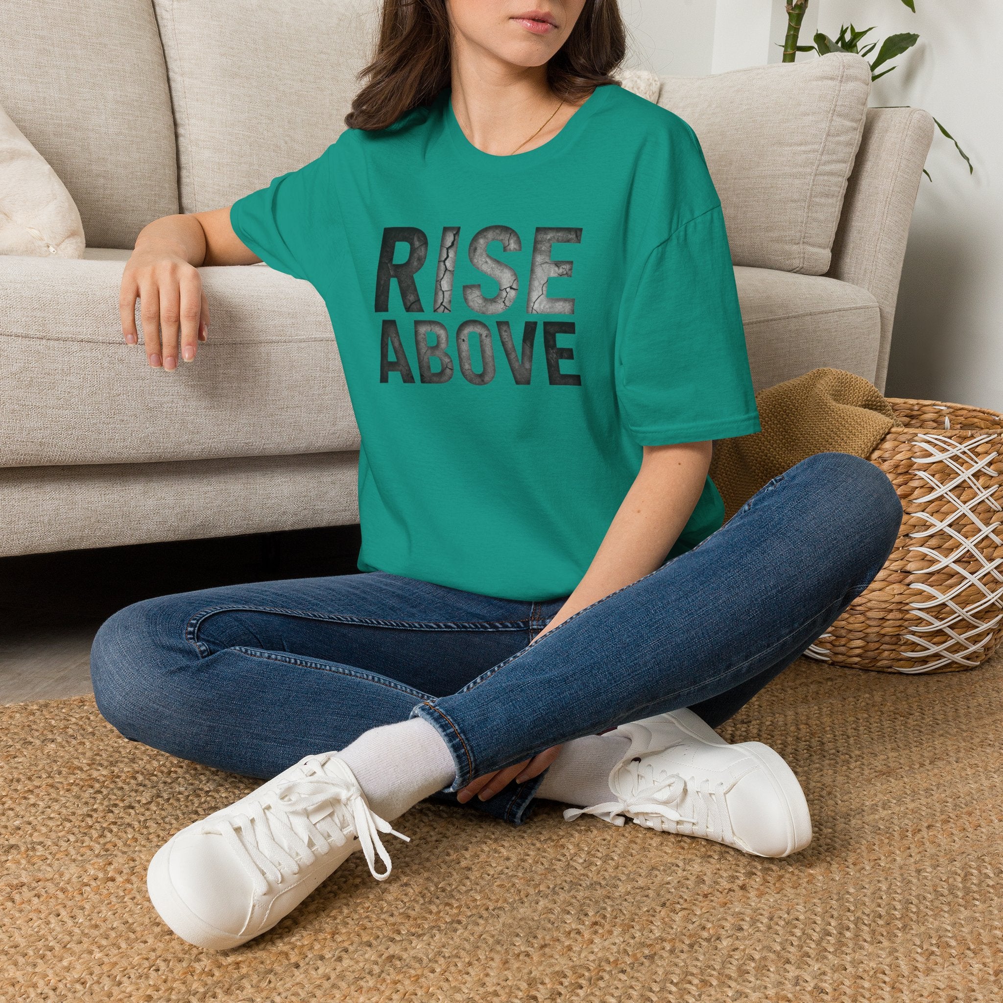 Rise Above Motivational Graphic T-Shirt