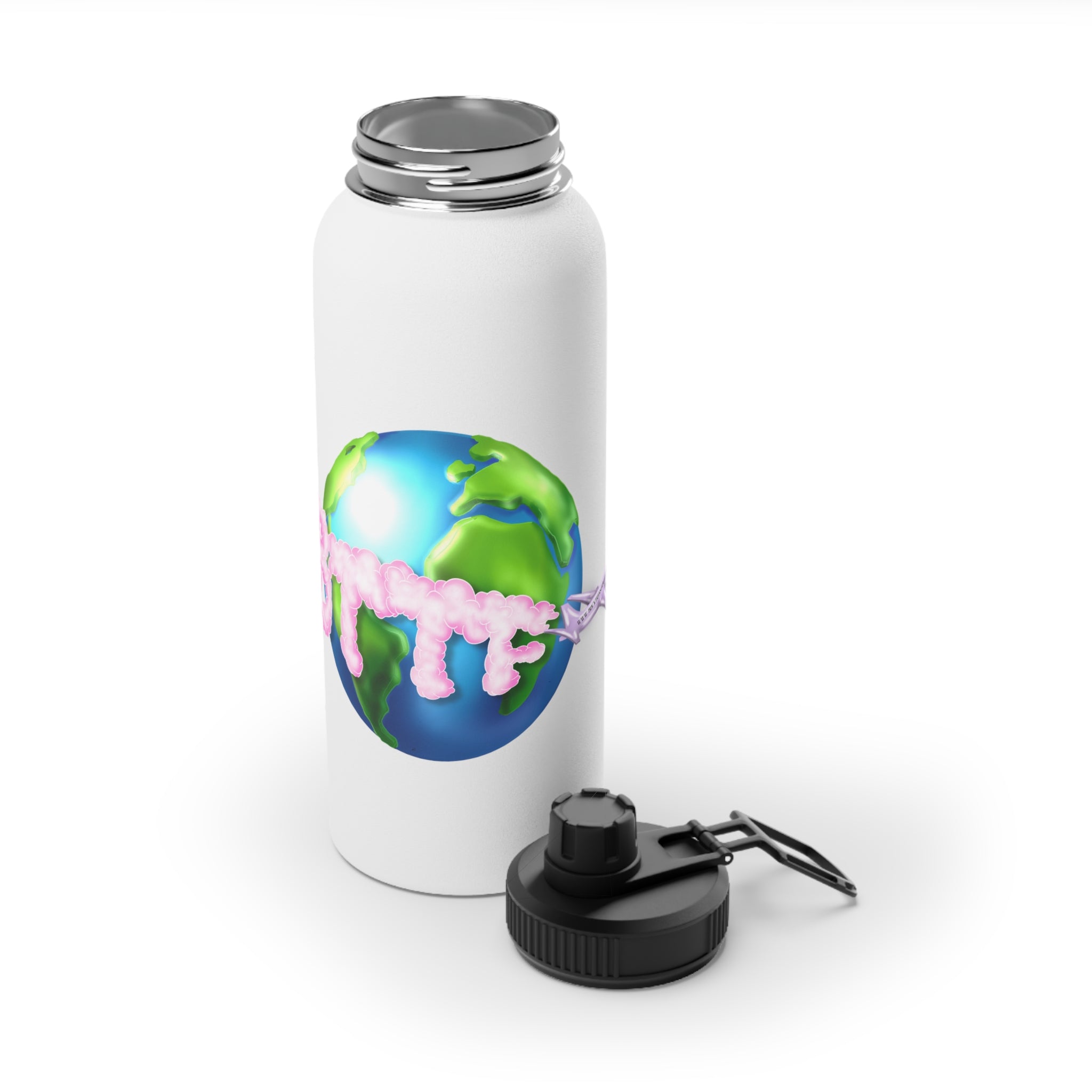 BTTF - Black Trans Travel Fund Logo Stainless Steel Sports Water Bottle