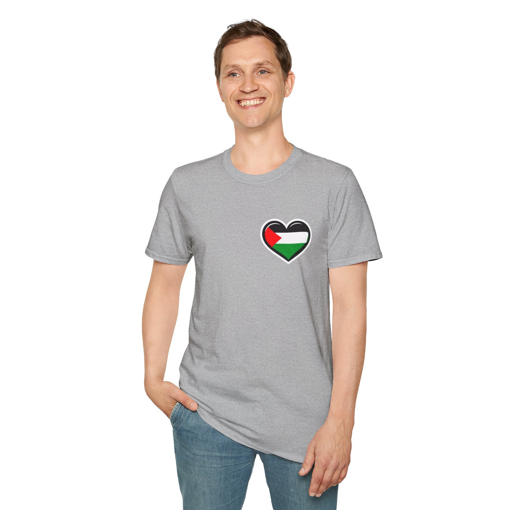Camiseta unisex de estilo suave: "Apoya a Gaza y todos somos Palestina".