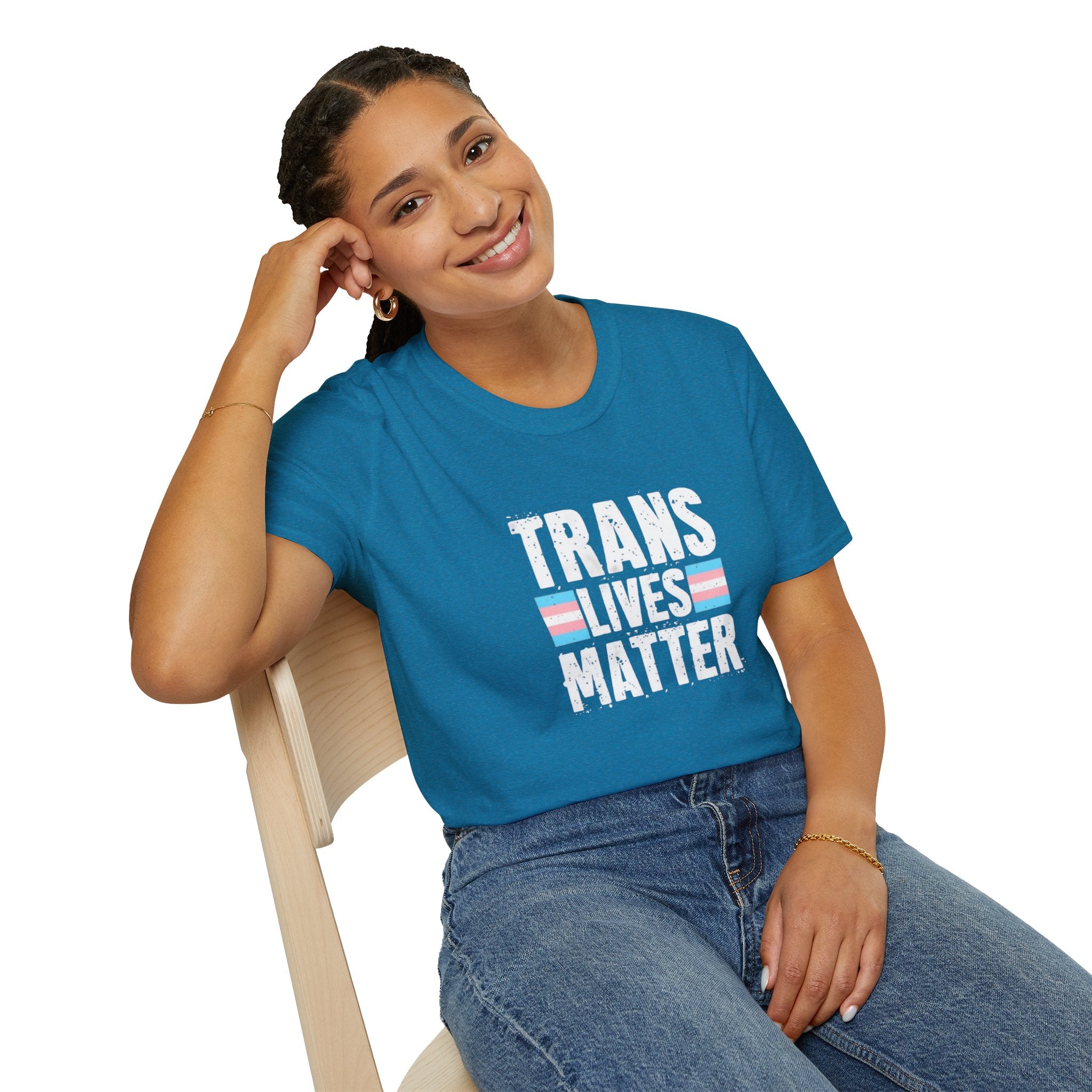 Trans Lives Matter Unisex Softstyle T-Shirt - Support LGBTQ+ Rights