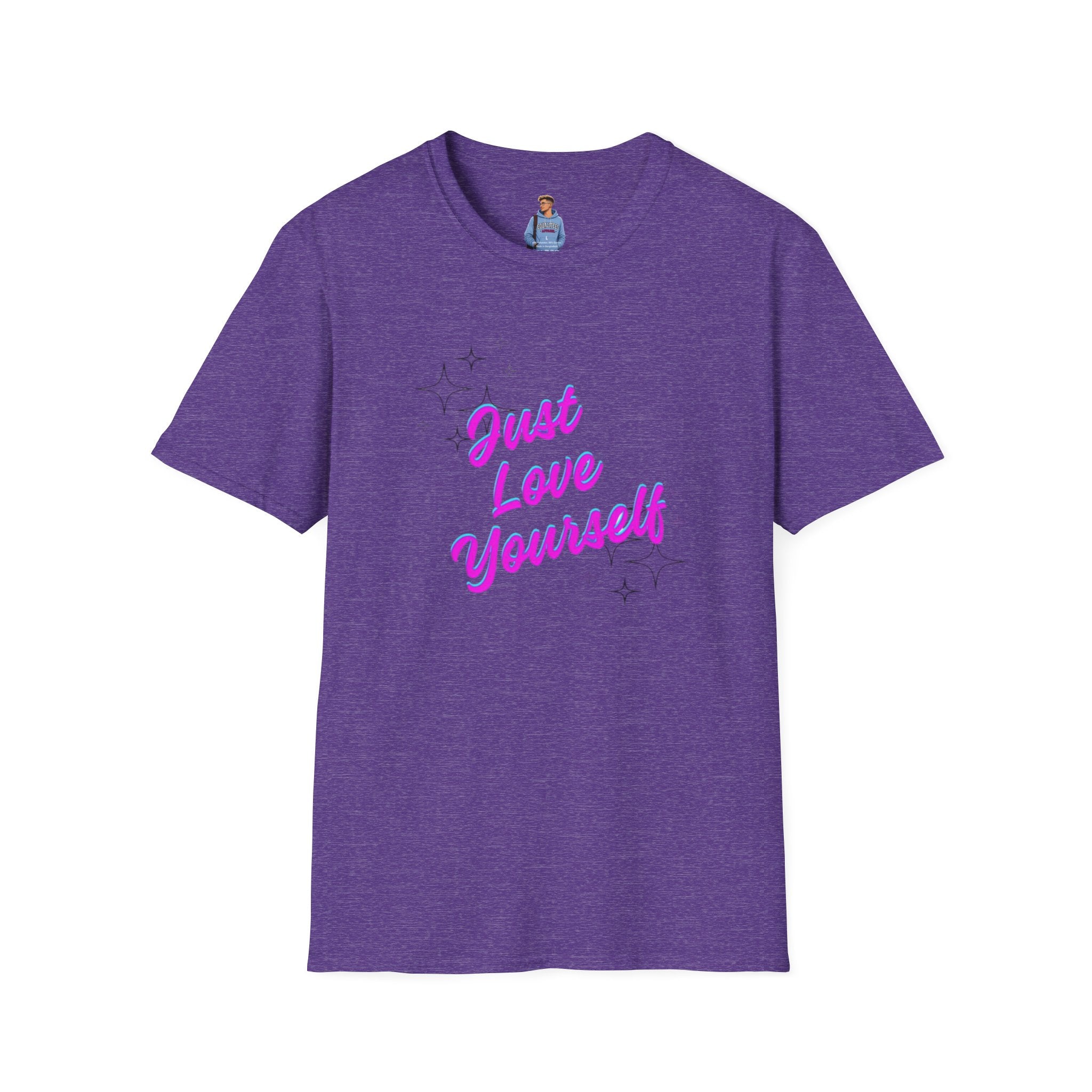 Camiseta unisex de estilo suave "Just Love Yourself": camiseta motivacional para el amor propio
