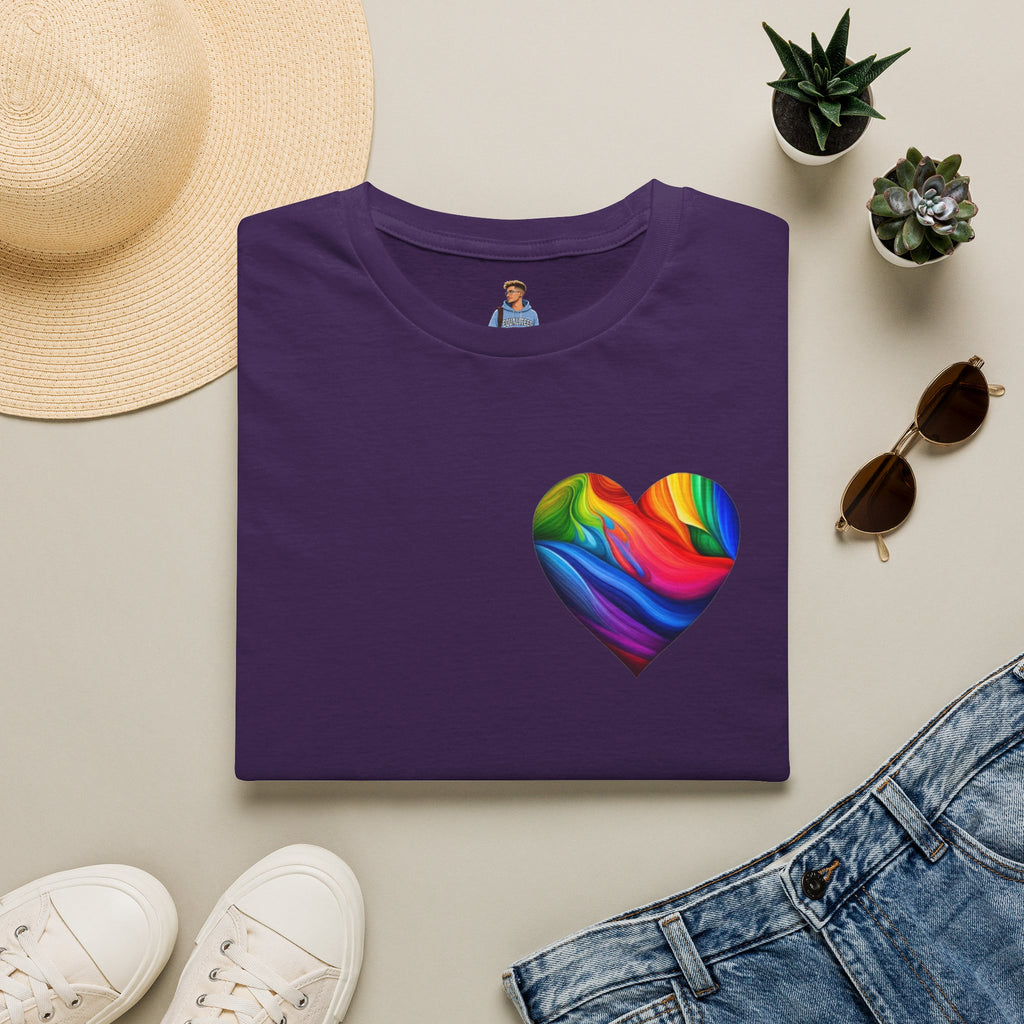 Camiseta unisex Softstyle - Diseño de corazón de orgullo con la frase 'La existencia es resistencia'