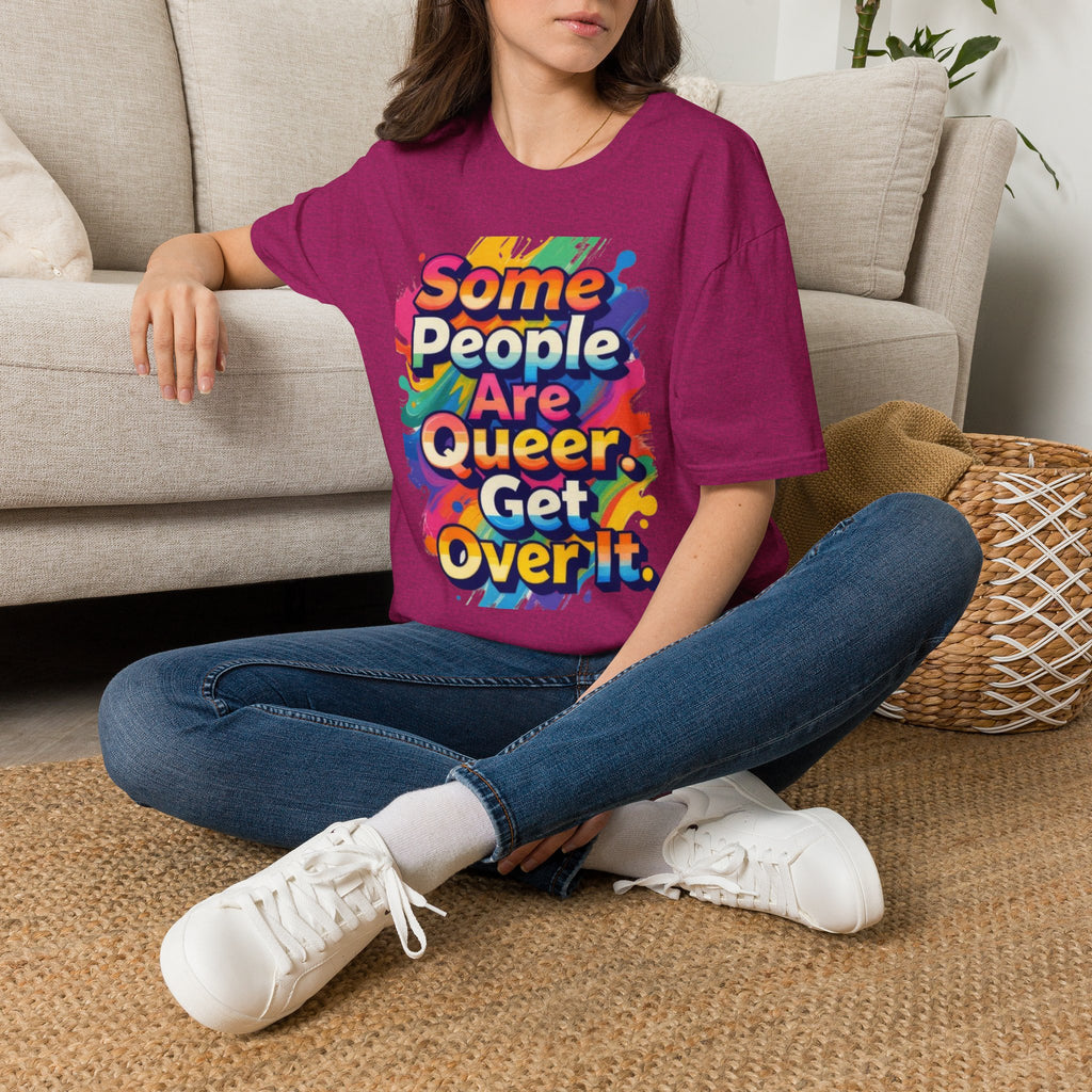 Some People Are Queer T-Shirt Rainbow Graphic