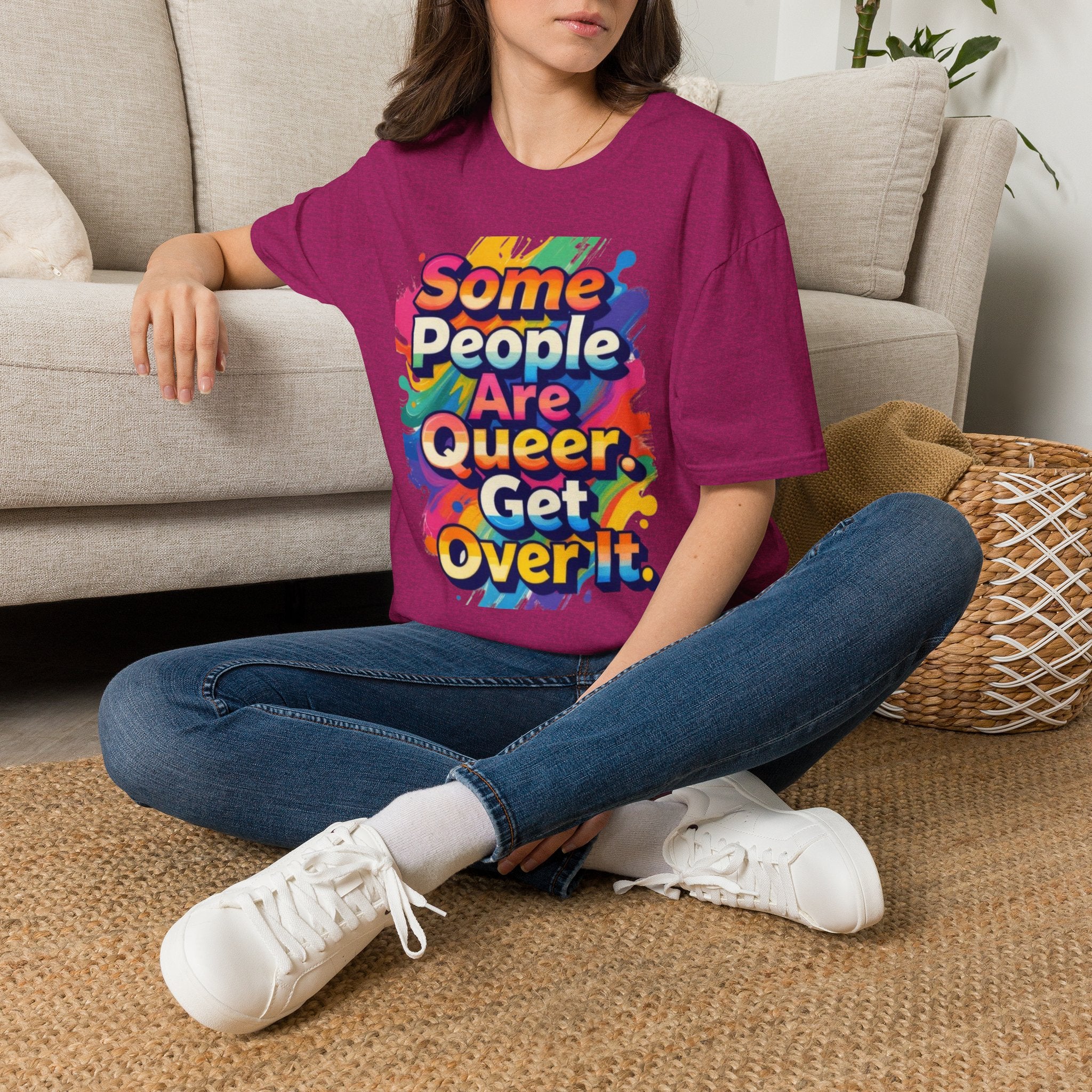 Some People Are Queer T-Shirt Rainbow Graphic