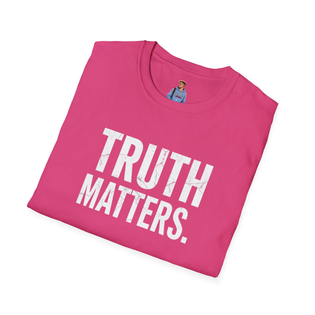 Camiseta unisex de estilo suave: camiseta con el lema "La verdad importa", ideal para activistas y uso diario.