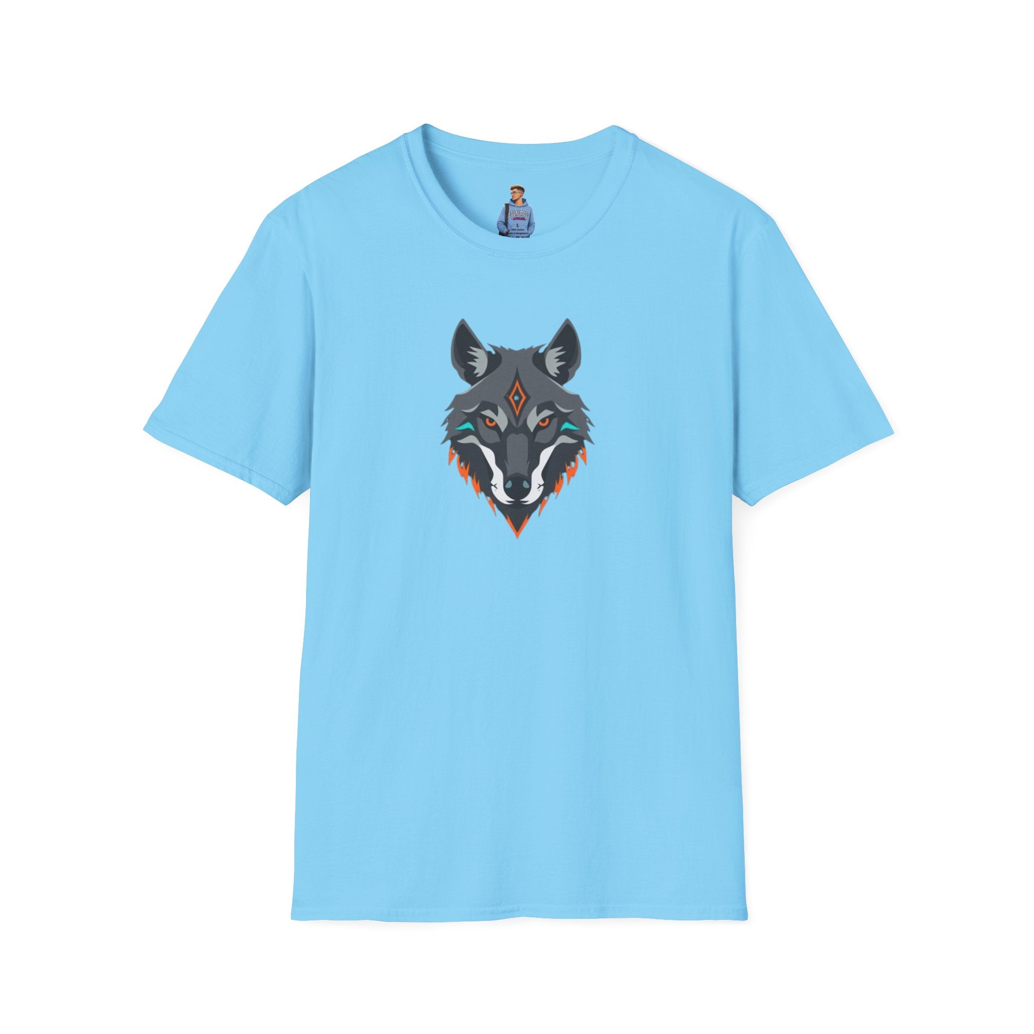 Mystical Wolf Design Unisex Softstyle T-shirt
