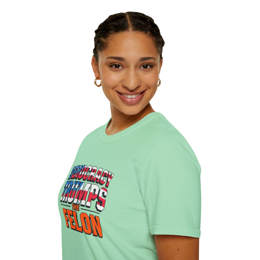 Democracy Trumps the Felon Graphic Tee
