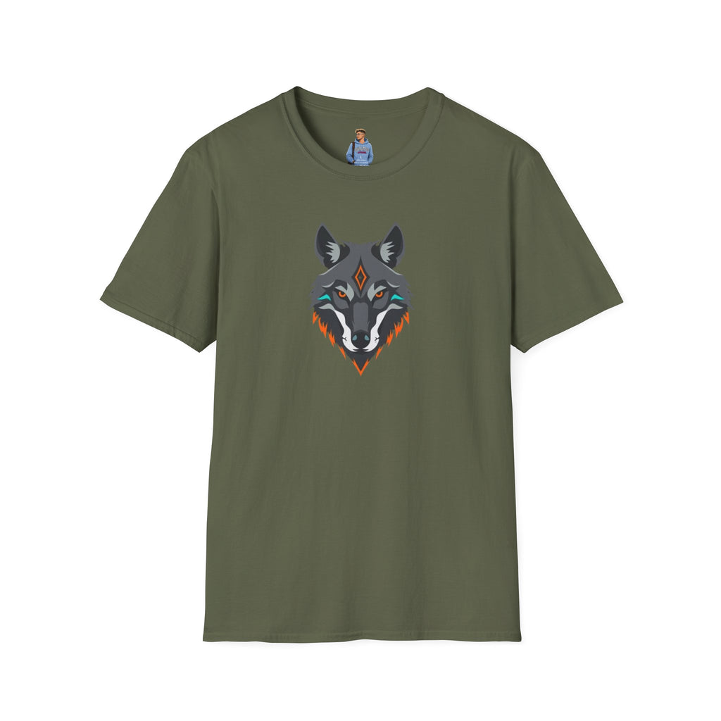 Mystical Wolf Design Unisex Softstyle T-shirt