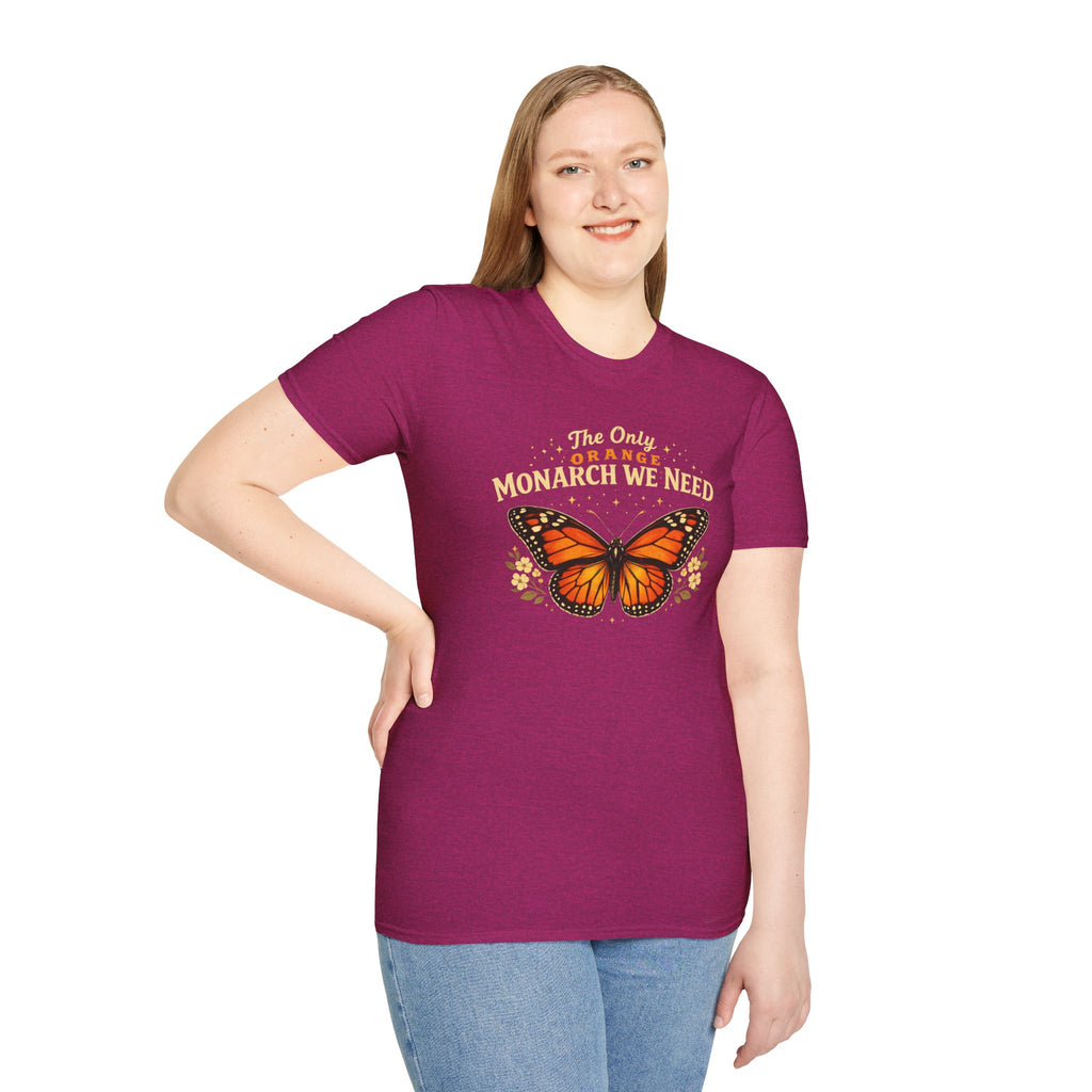 Monarch Butterfly T-Shirt — "The Only Orange Monarch We Need" No Kings Tee