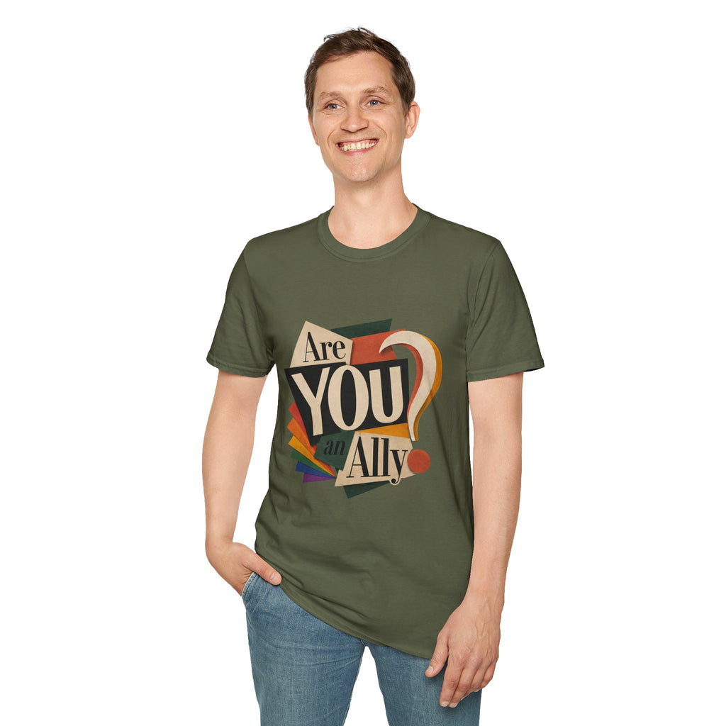 Are You An Ally? T-Shirt — Vintage Pride Ally Tee