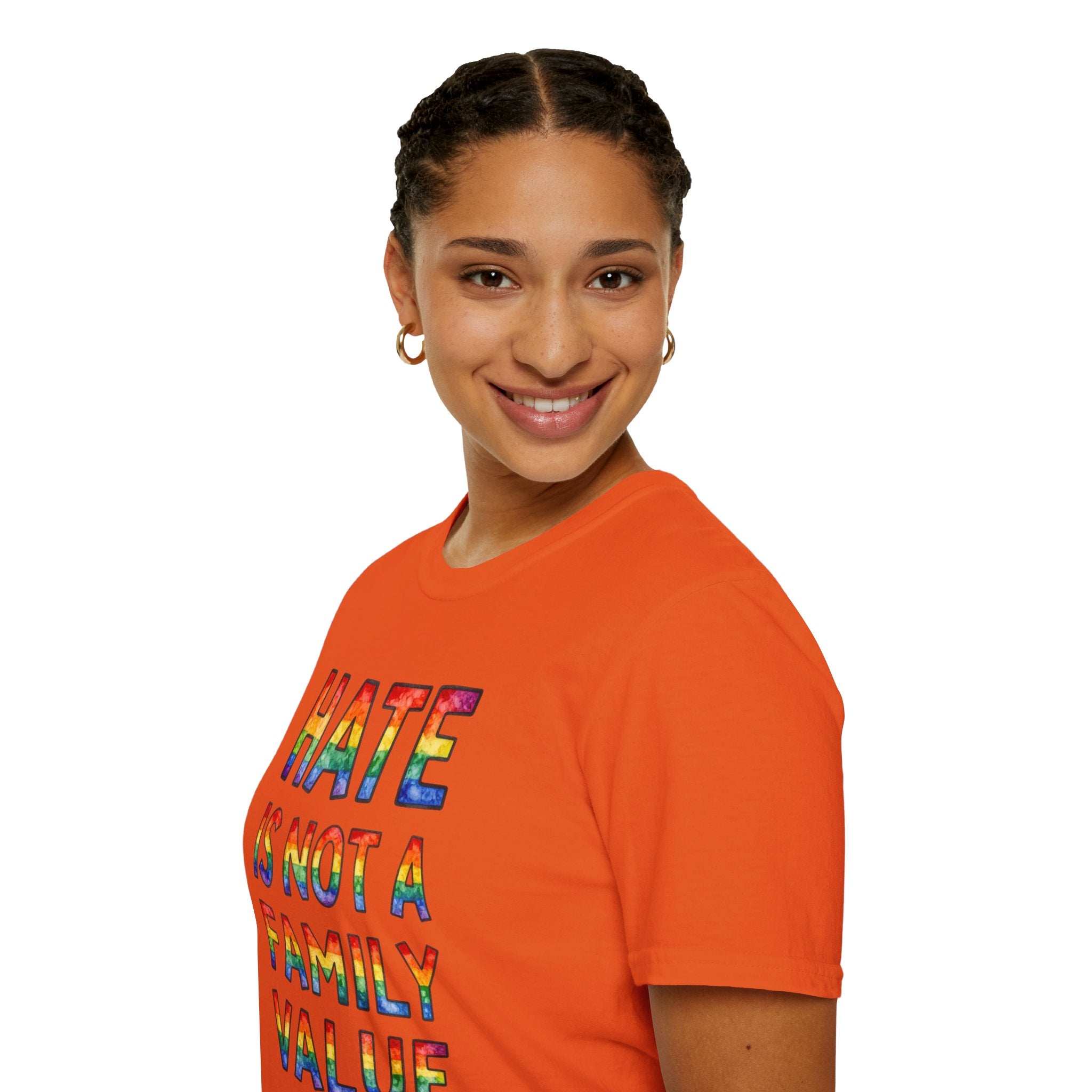 Hate Is Not A Family Value Rainbow Pride T-Shirt
