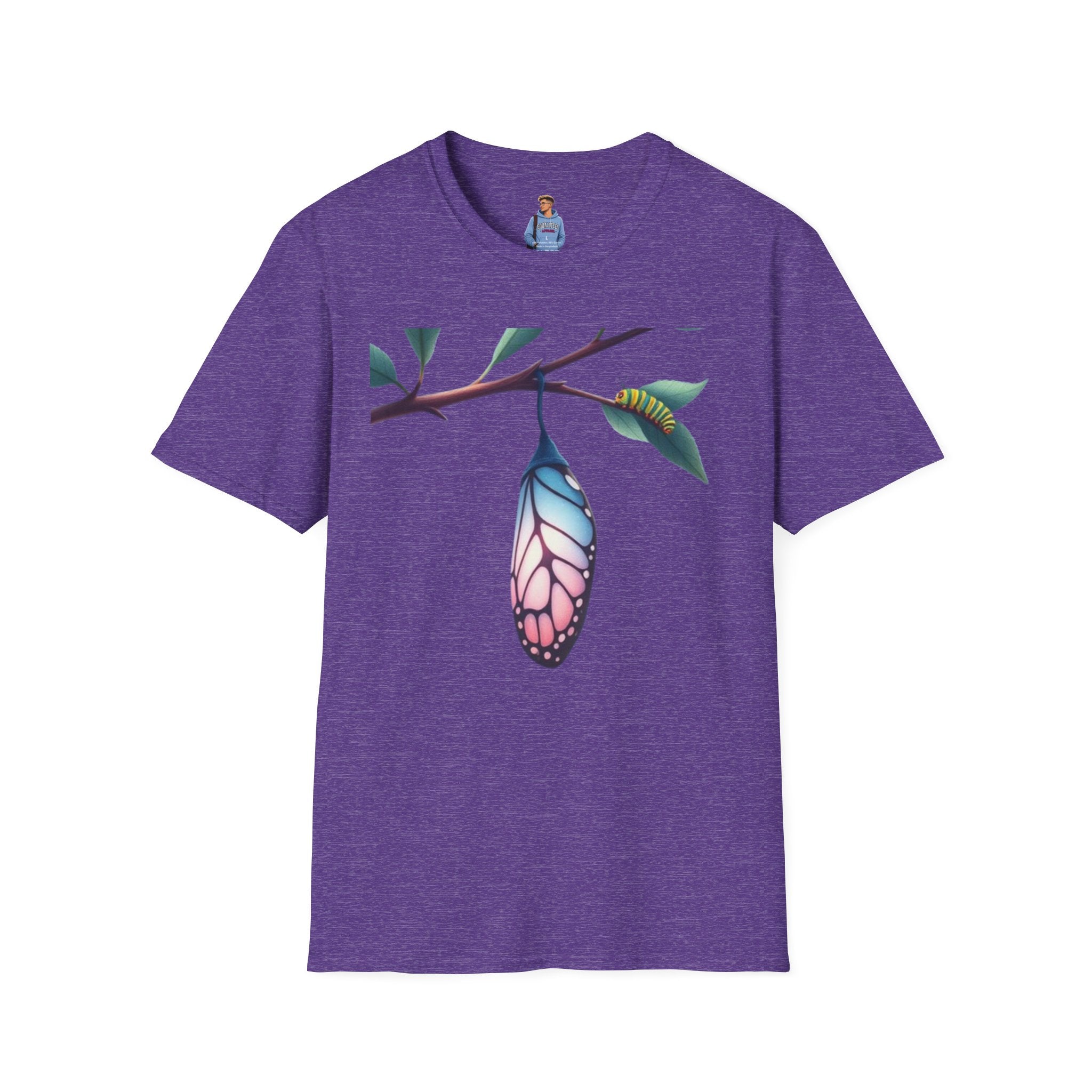 Trans Caterpillar to Butterfly Graphic T-Shirt
