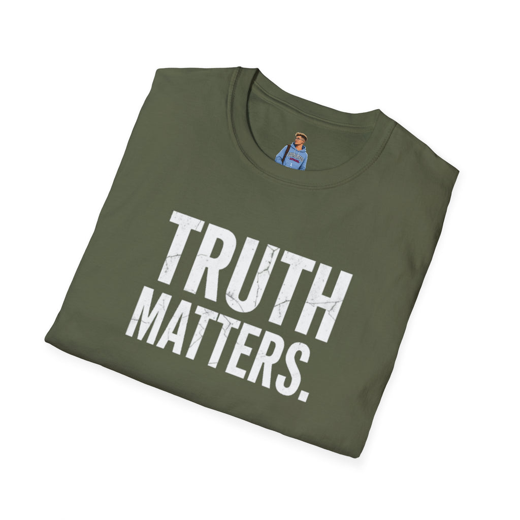 Camiseta unisex de estilo suave: camiseta con el lema "La verdad importa", ideal para activistas y uso diario.